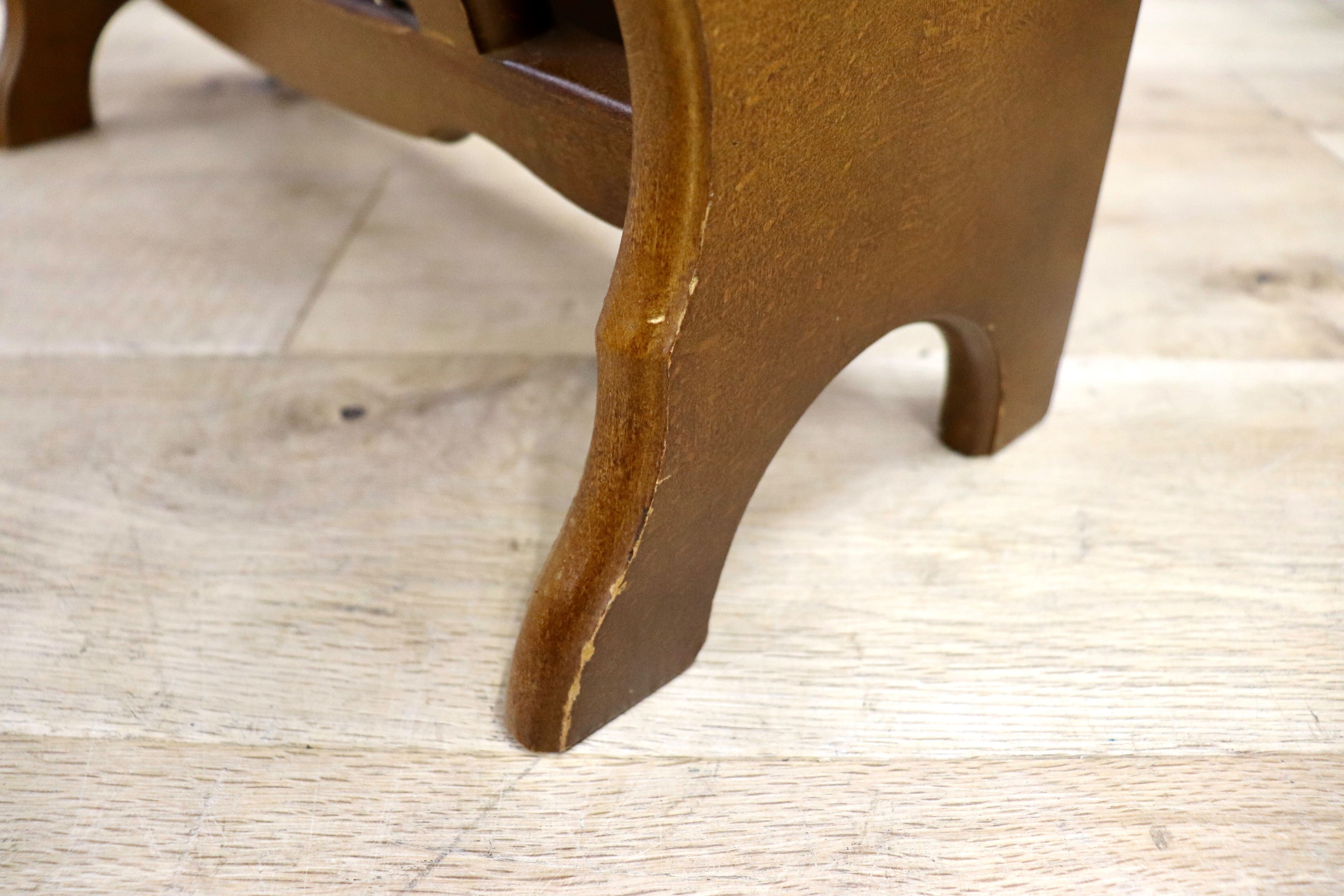 GMIK40○karimoku / カリモク コロニアル マガジンラック スリッパラック 雑誌入れ 収納 木製 ラタン