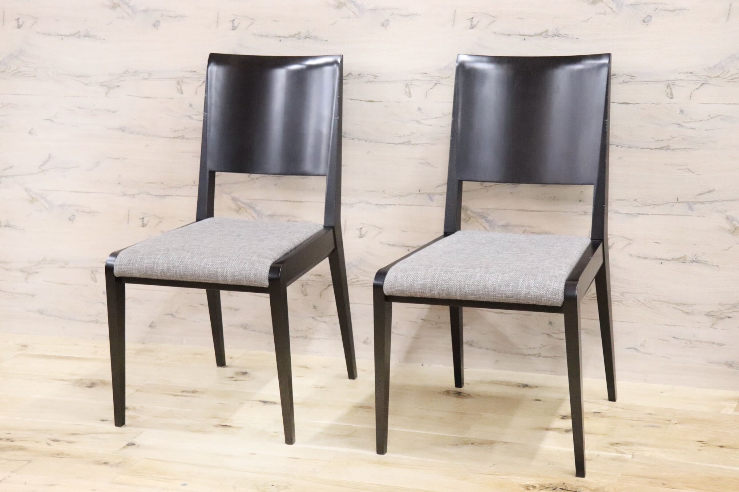 GMGN42A○日進木工 / nissin ダイニングチェア アームレスチェア 椅子 ファブリック 2脚セット 飛騨家具 展示品