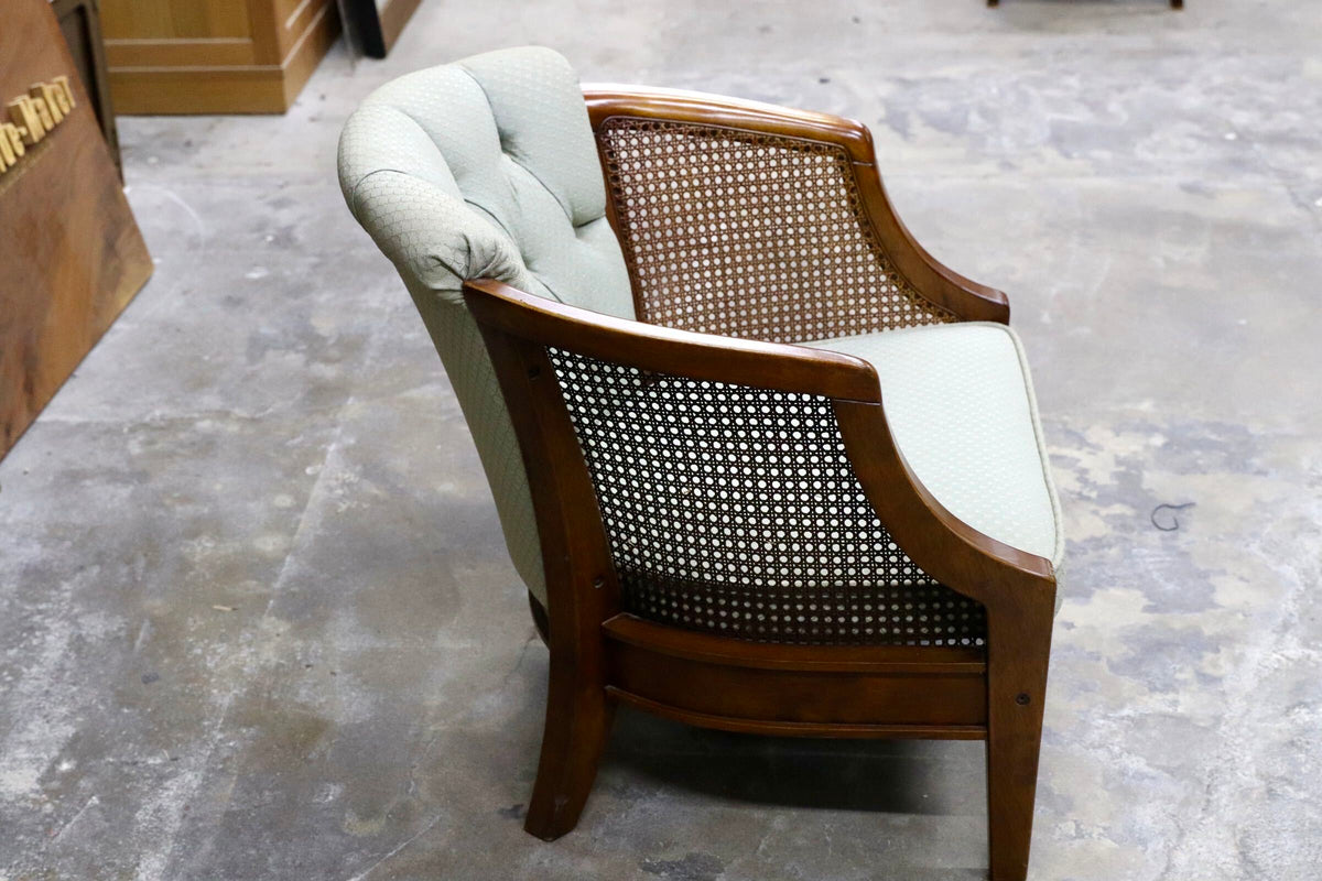 GMJS250A○三越家具 Brugge / ブルージュ COUNTRY HOUSE カントリーハウス ヴィンテージ シングルソファ ラタン 英国カントリー 稀少