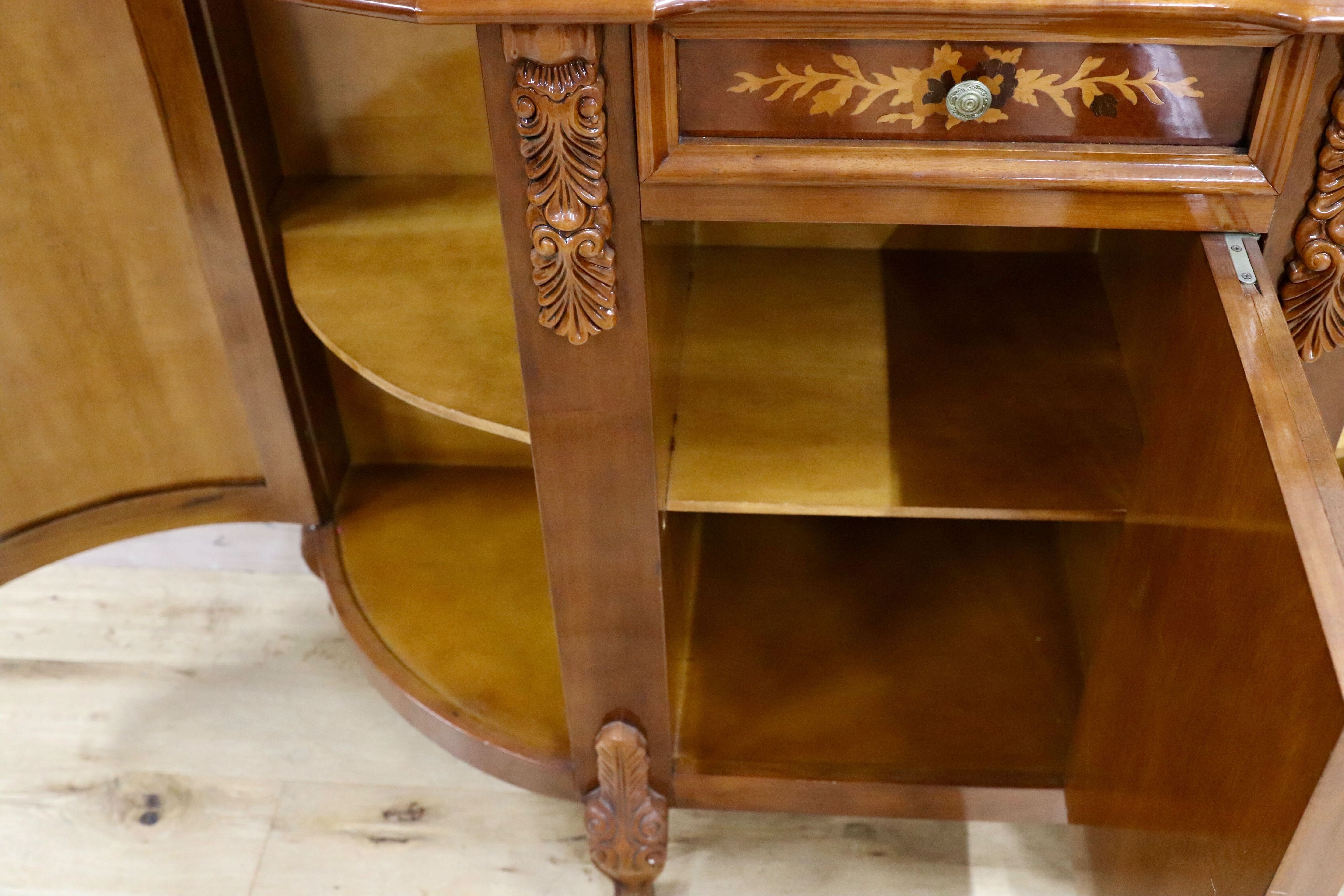 GMIH266○イタリア製 クラシック サイドボード リビングボード キャビネット 象嵌細工 西洋 ヨーロピアン チェスト アンティーク