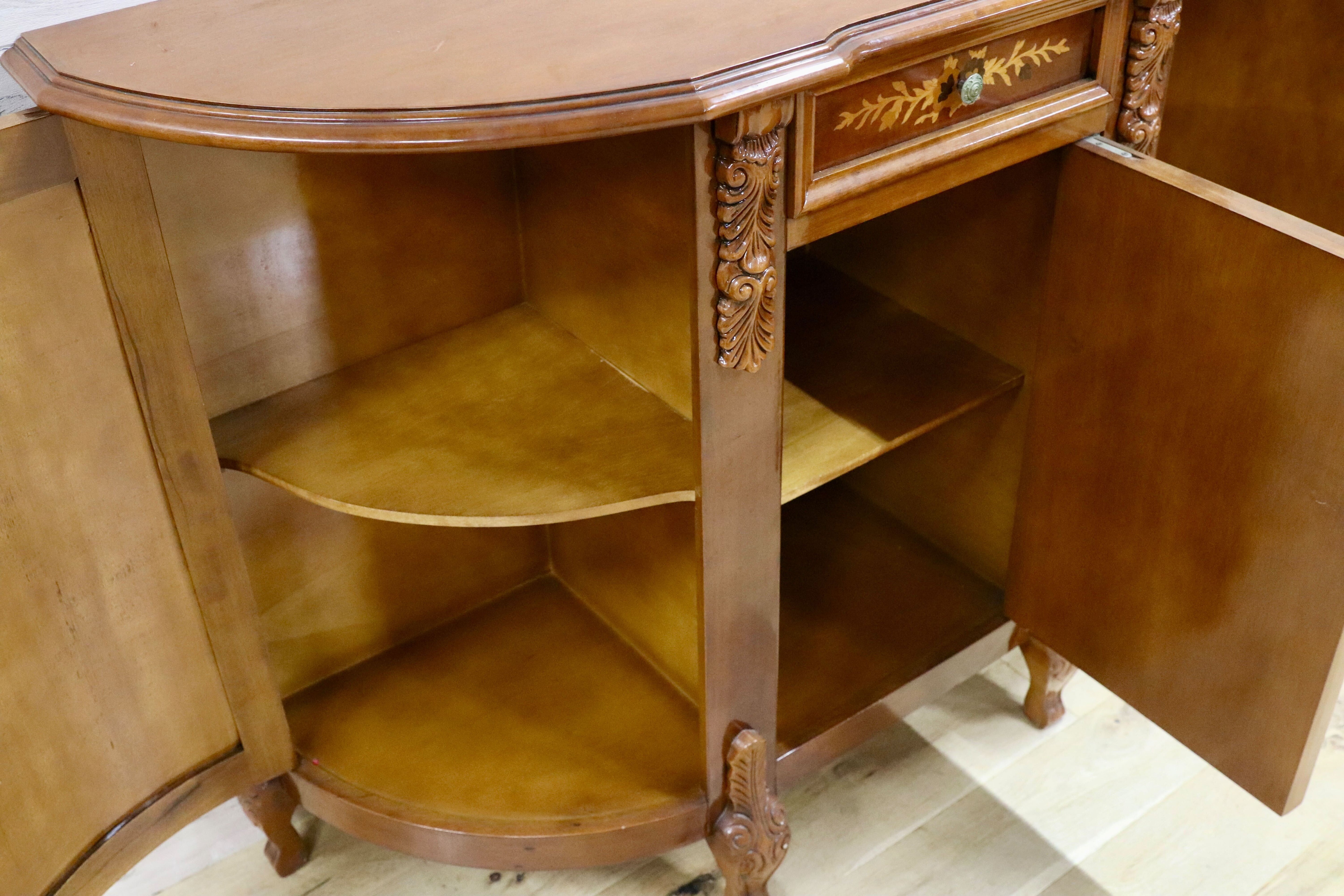 GMIH266○イタリア製 クラシック サイドボード リビングボード キャビネット 象嵌細工 西洋 ヨーロピアン チェスト アンティーク