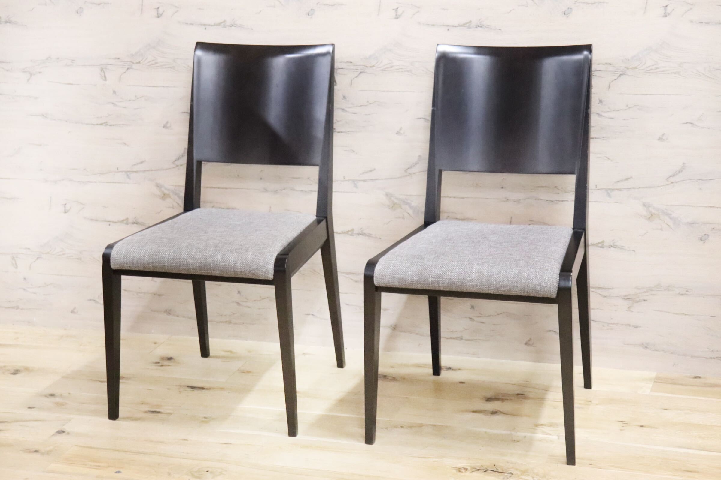 GMGN42B○日進木工 / nissin ダイニングチェア アームレスチェア 椅子 ファブリック 2脚セット 飛騨家具 展示品