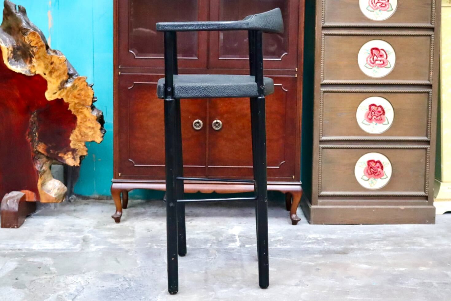 GMIS471E○レオナルド アームチェア カウンターチェア ブラック デザイナーズ 椅子 INTER-DECOR取扱い 検)Cassina Strassle Collection