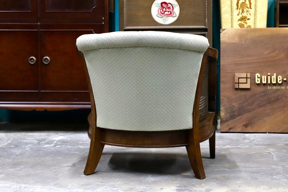 GMJS250B○三越家具 Brugge / ブルージュ COUNTRY HOUSE カントリーハウス ヴィンテージ シングルソファ ラタン 英国カントリー 稀少