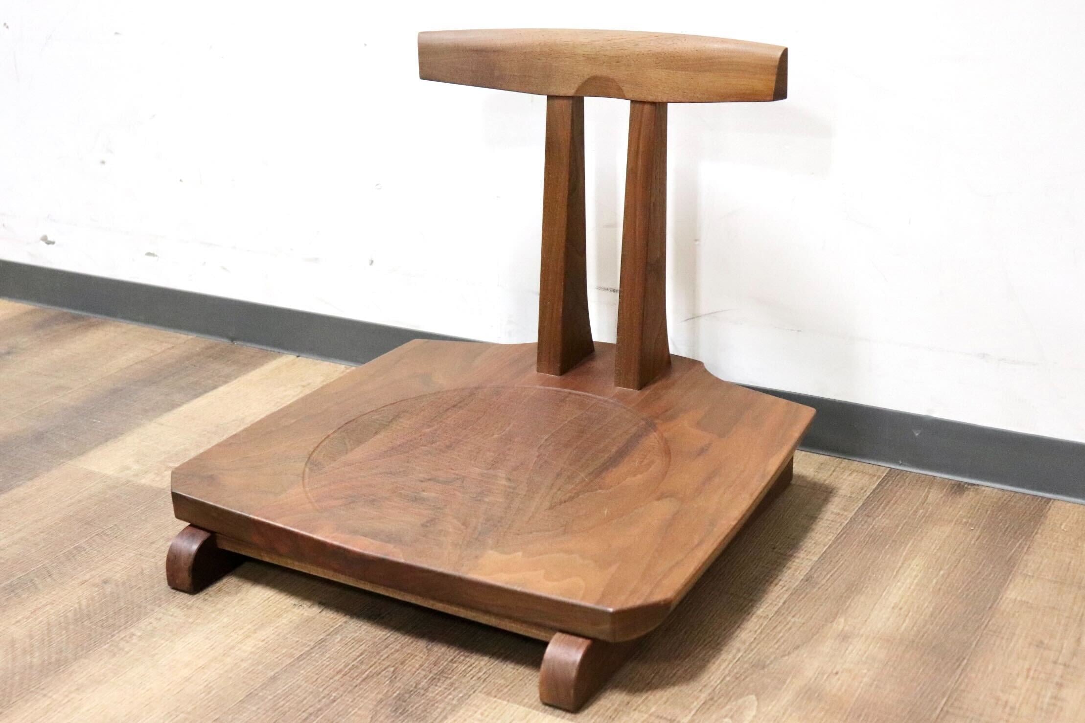 GMHN154D○KEN'S WOOD WORKING / ケンズウッドワーキング 工房家具 回転式 座椅子 座敷椅子 ローチェア 天然木 シンプル ナチュラル モダン