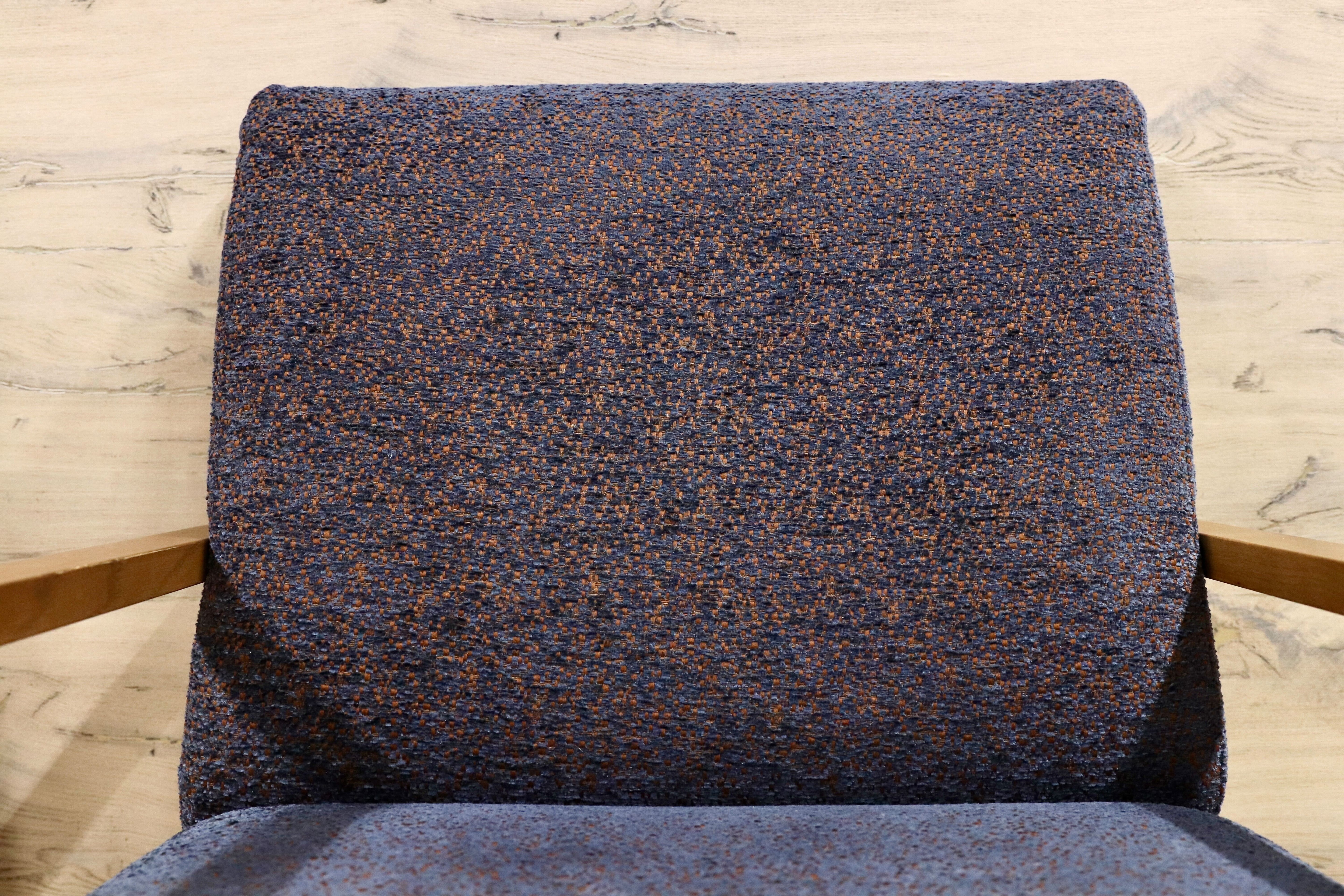 GMHS5A○karimoku / カリモク WU45 1人掛けソファ シングルソファ ラウンジチェア ファブリック オーク材 定価18.8万