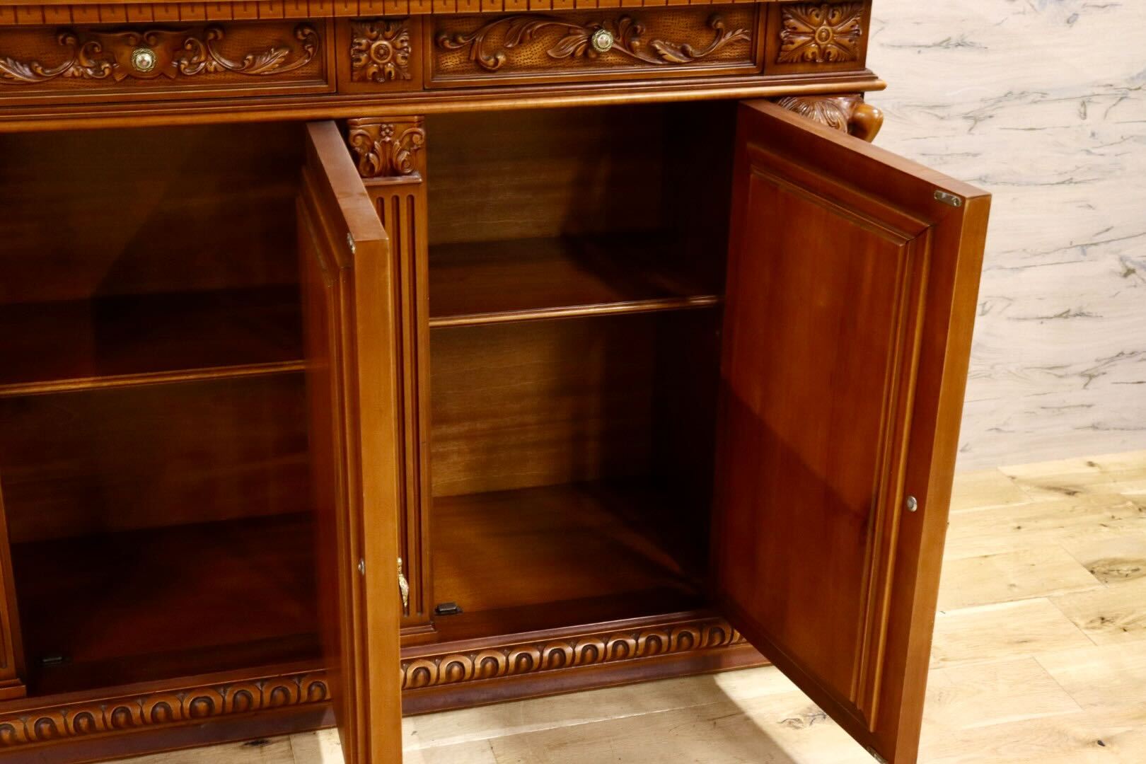 GMIS218○RIO FURNITURE / リオファニチャー イタリア製 最高級 サイドボード リビングボード ロココ クラシック アンティーク 約150万