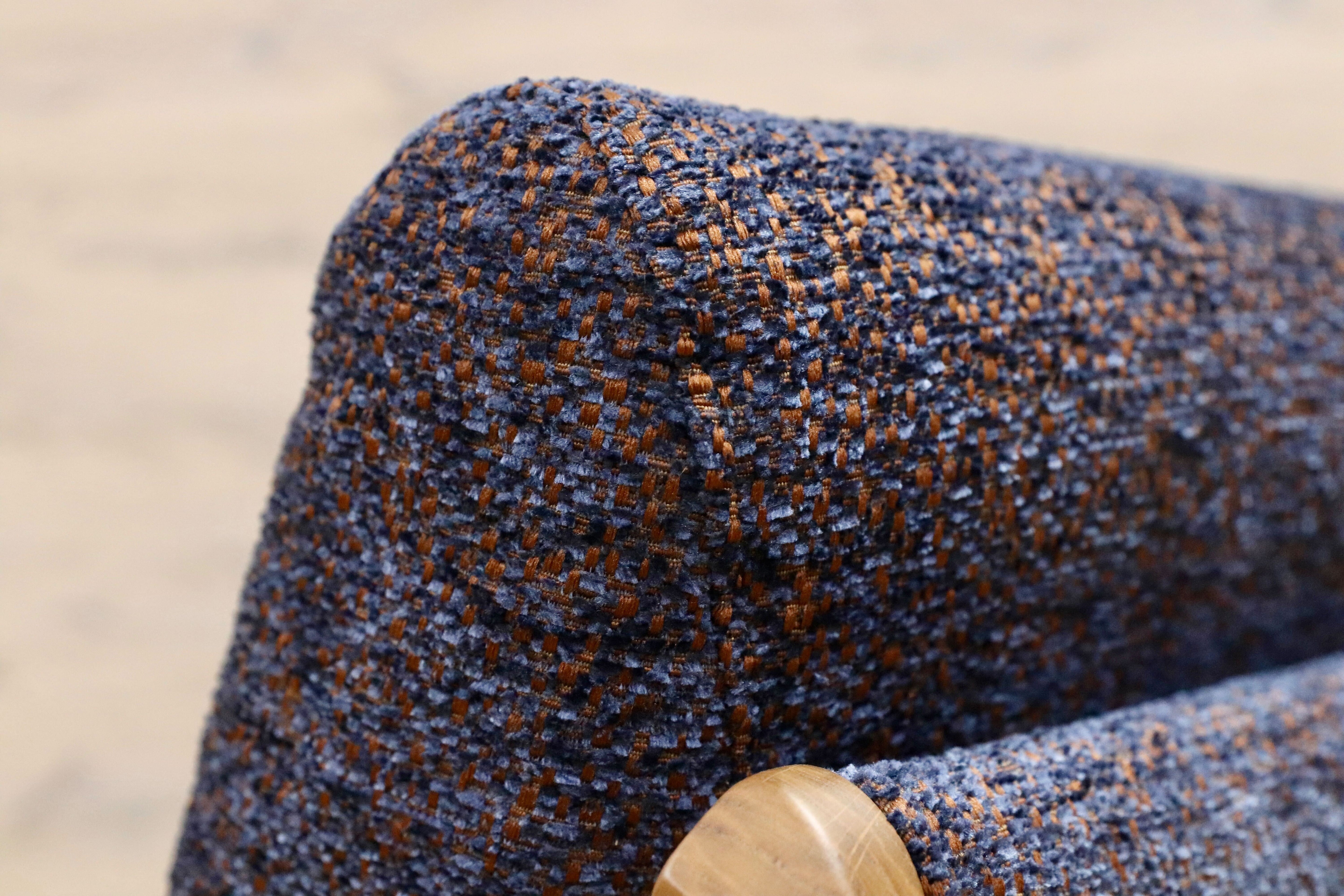 GMHS5A○karimoku / カリモク WU45 1人掛けソファ シングルソファ ラウンジチェア ファブリック オーク材 定価18.8万