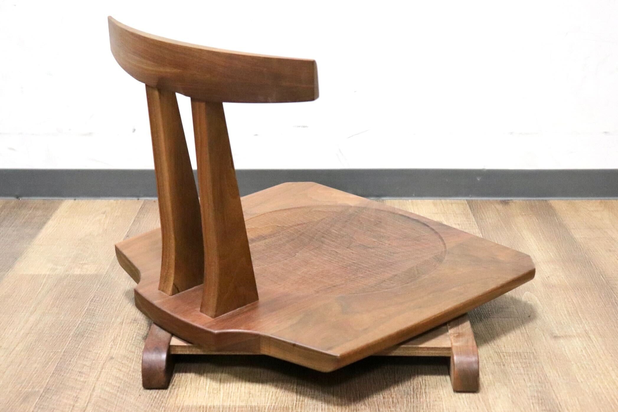 GMHN154D○KEN'S WOOD WORKING / ケンズウッドワーキング 工房家具 回転式 座椅子 座敷椅子 ローチェア 天然木 シンプル ナチュラル モダン