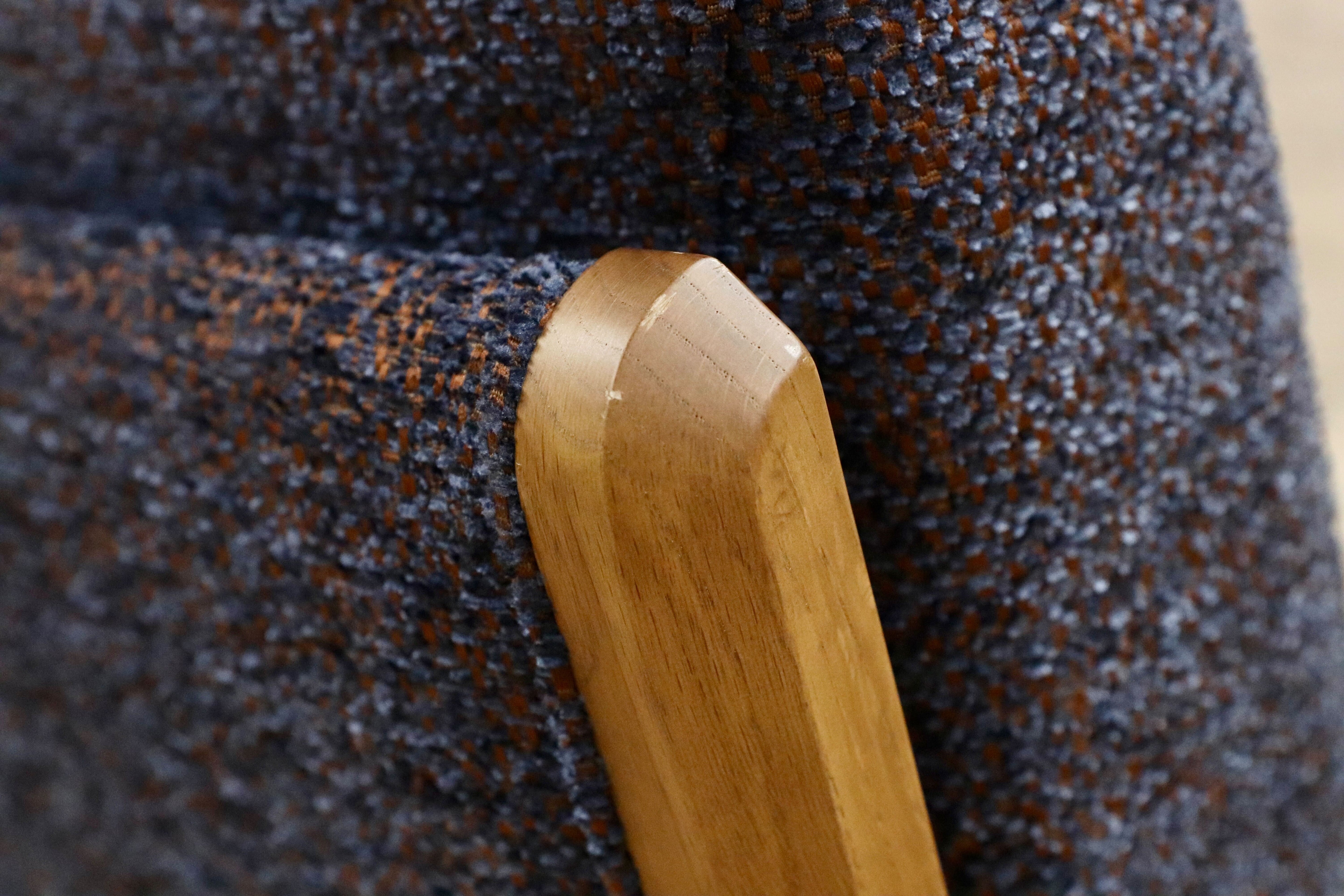 GMHS5A○karimoku / カリモク WU45 1人掛けソファ シングルソファ ラウンジチェア ファブリック オーク材 定価18.8万