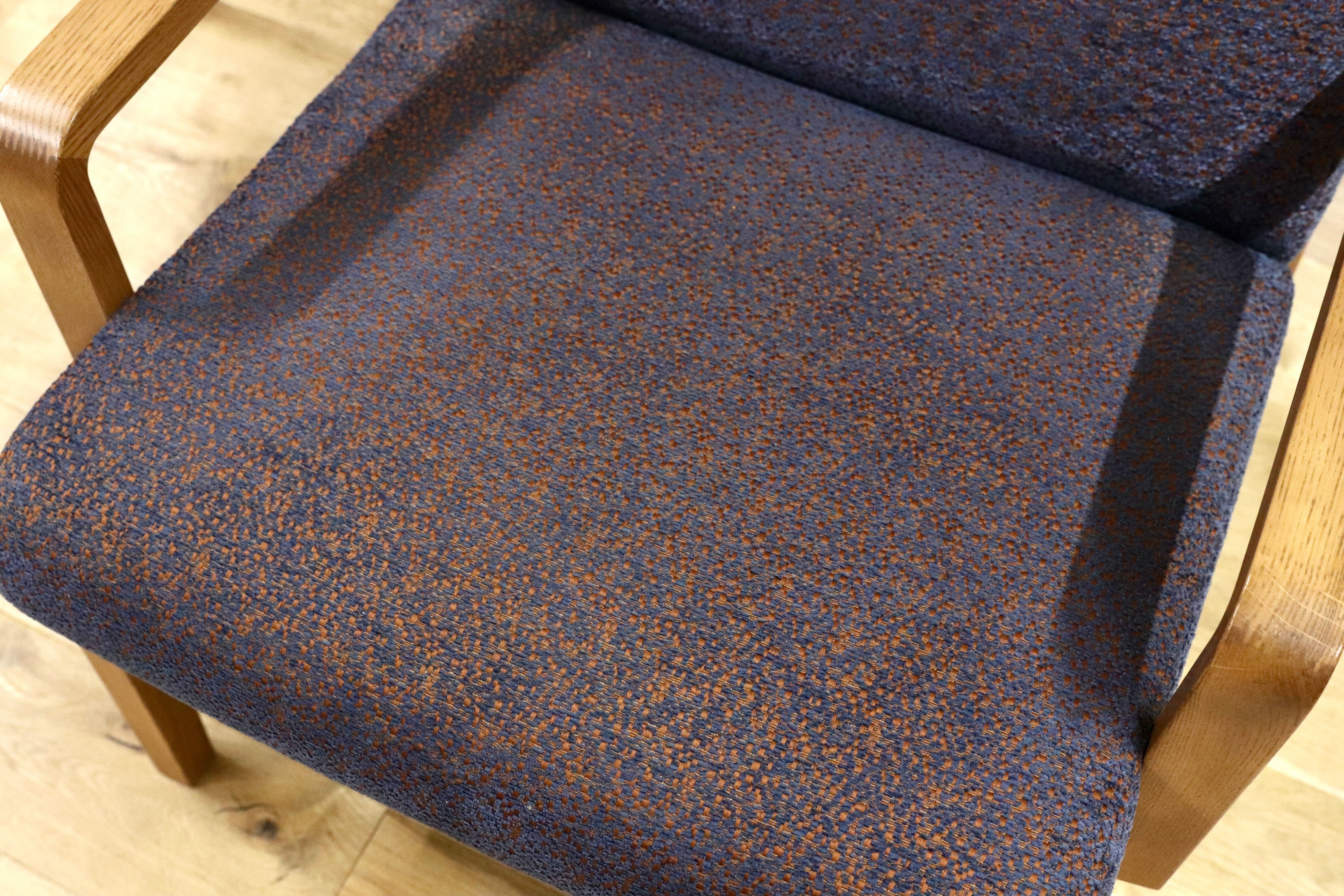 GMHS5B○karimoku / カリモク WU45 1人掛けソファ シングルソファ ラウンジチェア ファブリック オーク材 定価18.8万