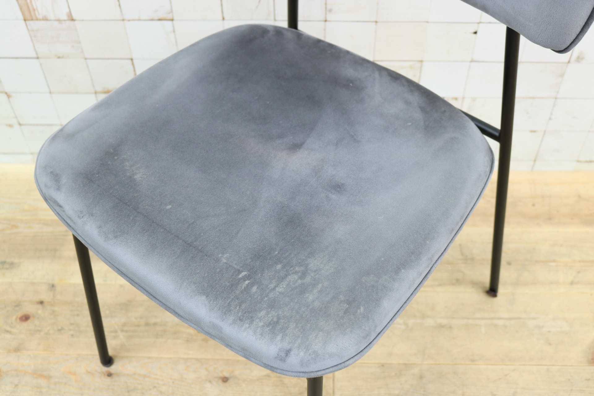 GMIH542B◯Calligaris / カリガリス Fifties フィフティーズ ダイニングチェア アームレスチェア 食卓椅子 椅子 ベロア イタリア モダン
