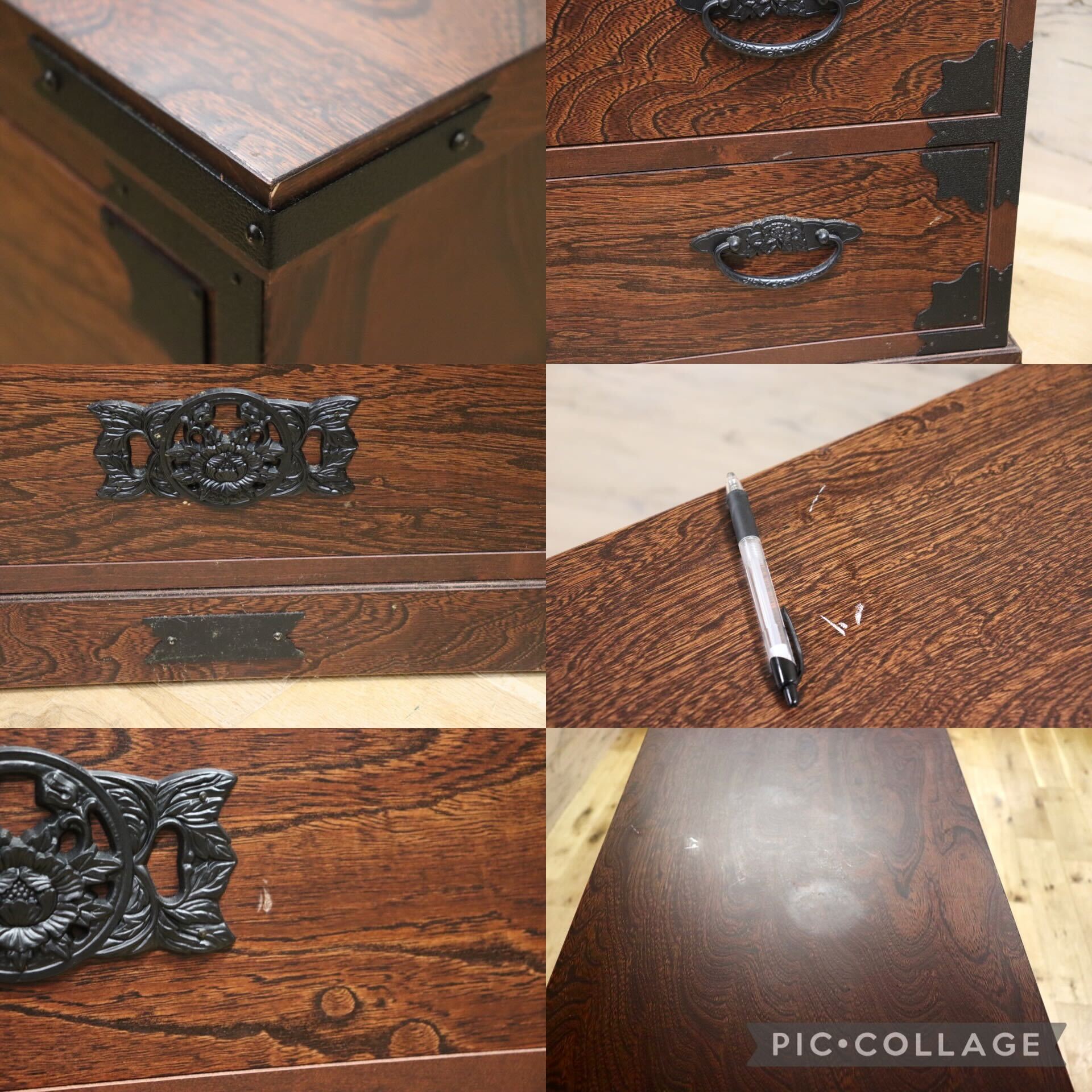 GMHH273B○時代箪笥 整理箪笥 民芸箪笥 伝統工芸 チェスト 和箪笥 和家具 和室 和モダン 古民家 レトロ 検)筑後民芸家具