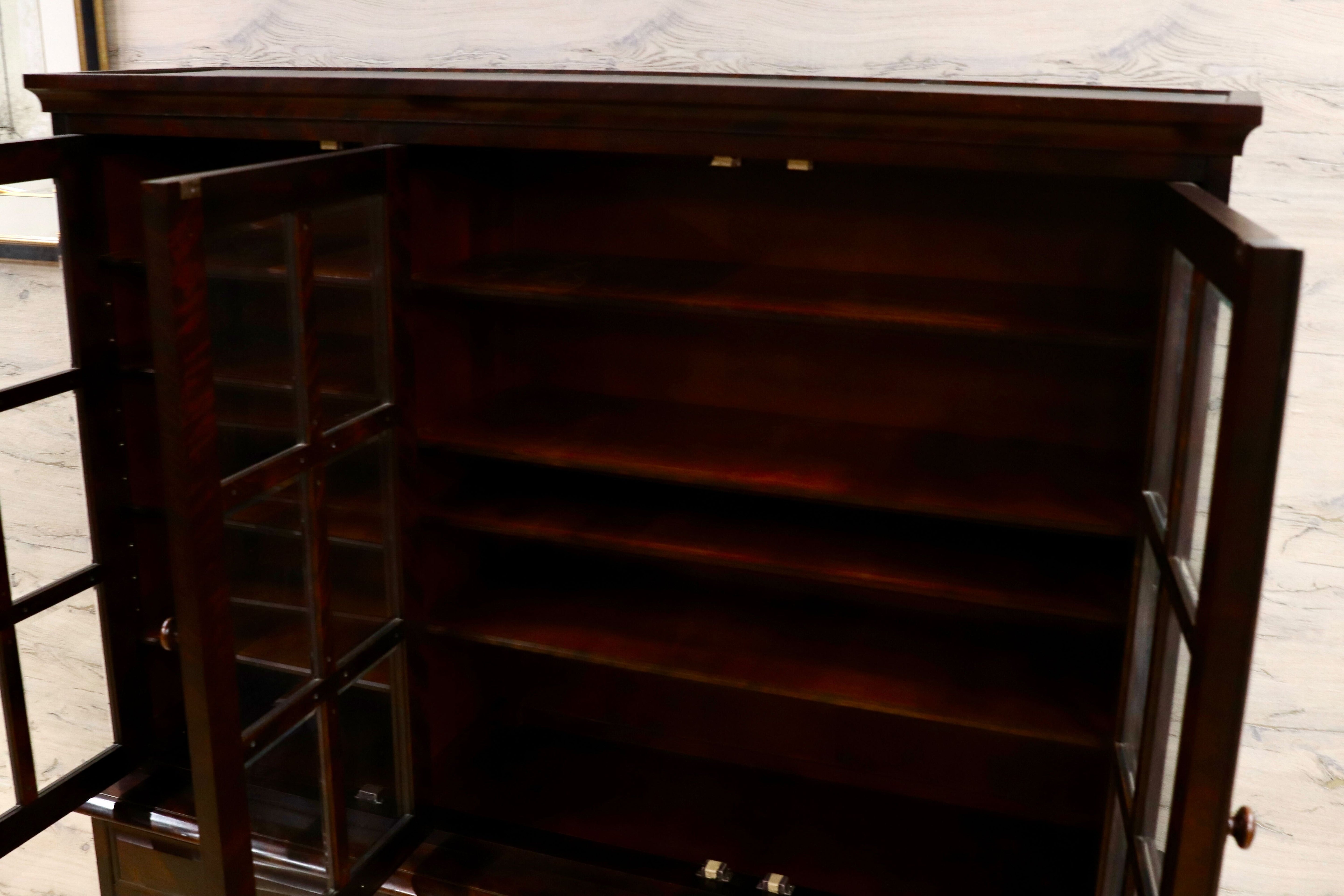 GMIS30○北海民芸家具 キャビネット 飾り棚 食器棚 水屋棚 樺材 民藝 アンティーク 和家具 和モダン レトロ 飛騨産業