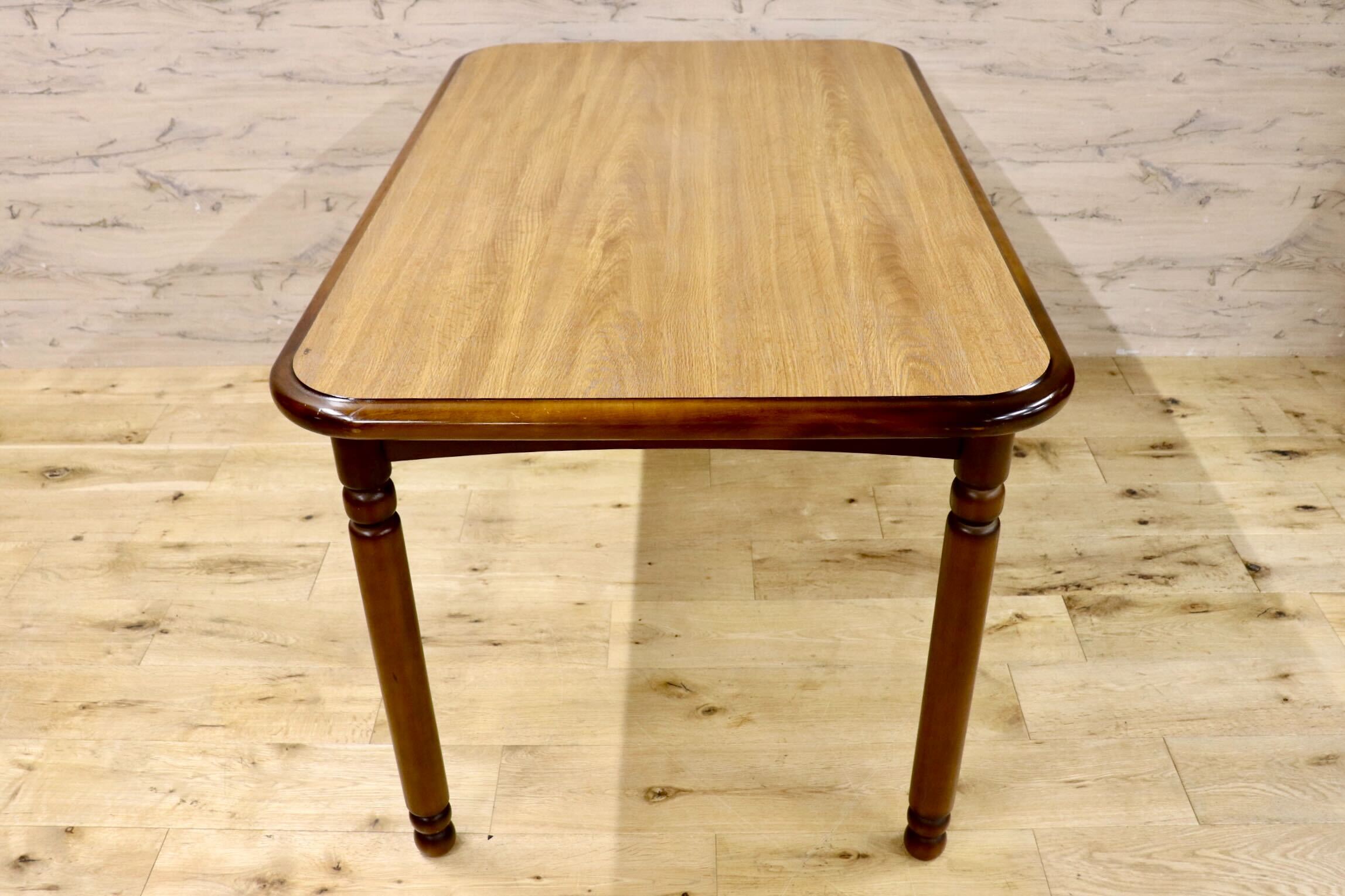 GMIH303○karimoku / カリモク オールドカリモク ダイニングテーブル 食卓テーブル 木製 ナチュラル ヴィンテージ 昭和レトロ 国産家具