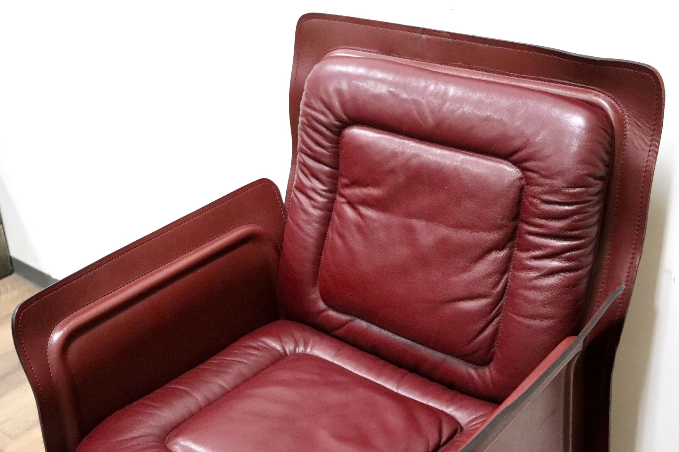 GMGK540C○i4Mariani / クアトロマリアーニ メトーラ イタリア製 ラウンジチェア エグゼクティブチェア 総革 約33万 検)カッシーナ B&B