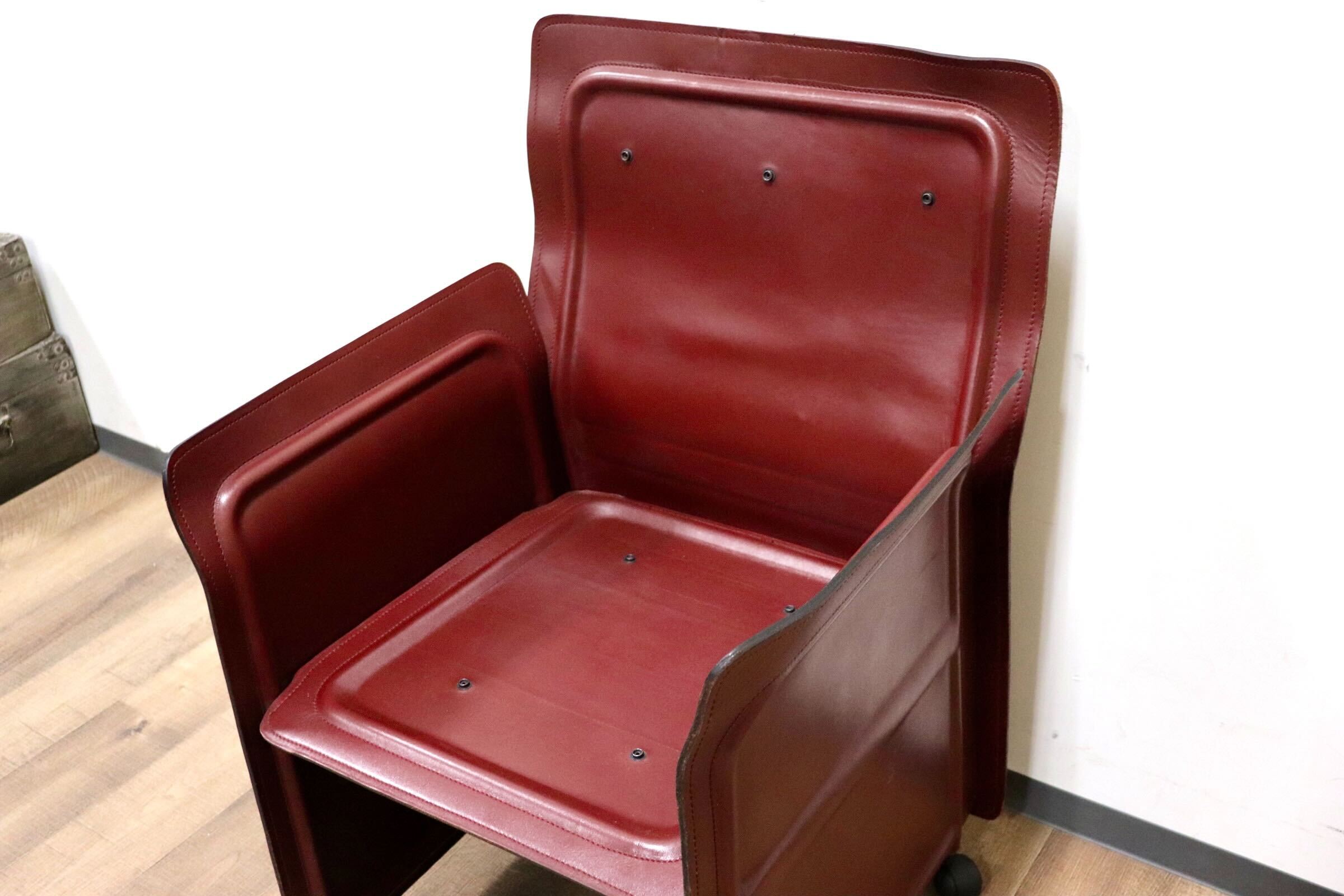 GMGK540C○i4Mariani / クアトロマリアーニ メトーラ イタリア製 ラウンジチェア エグゼクティブチェア 総革 約33万 検)カッシーナ B&B