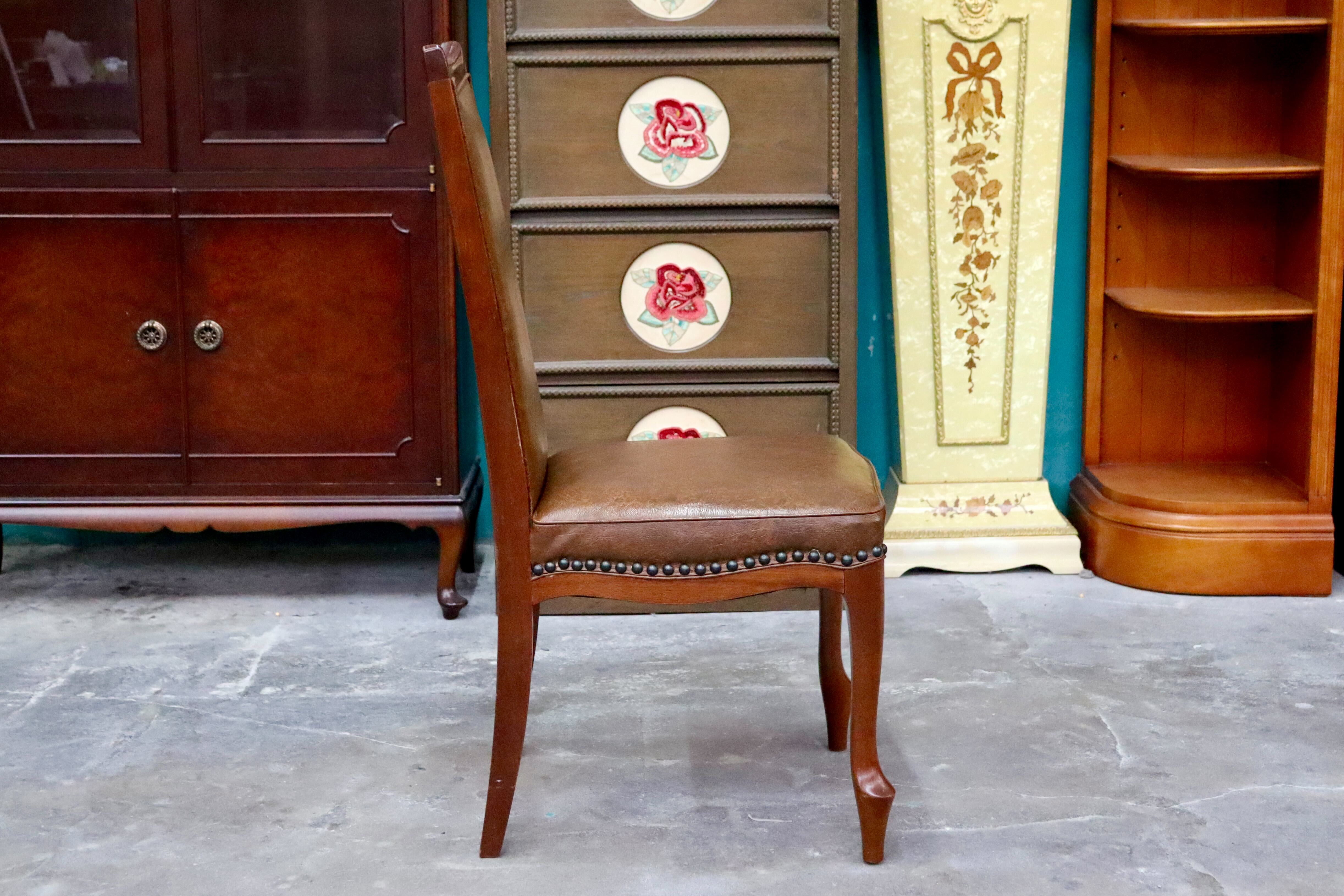 GMIK630○maruni / マルニ ベルサイユ グレース ダイニングチェア ハイバックチェア 椅子 鋲打ち 猫脚 合皮 ヨーロピアン クラシック