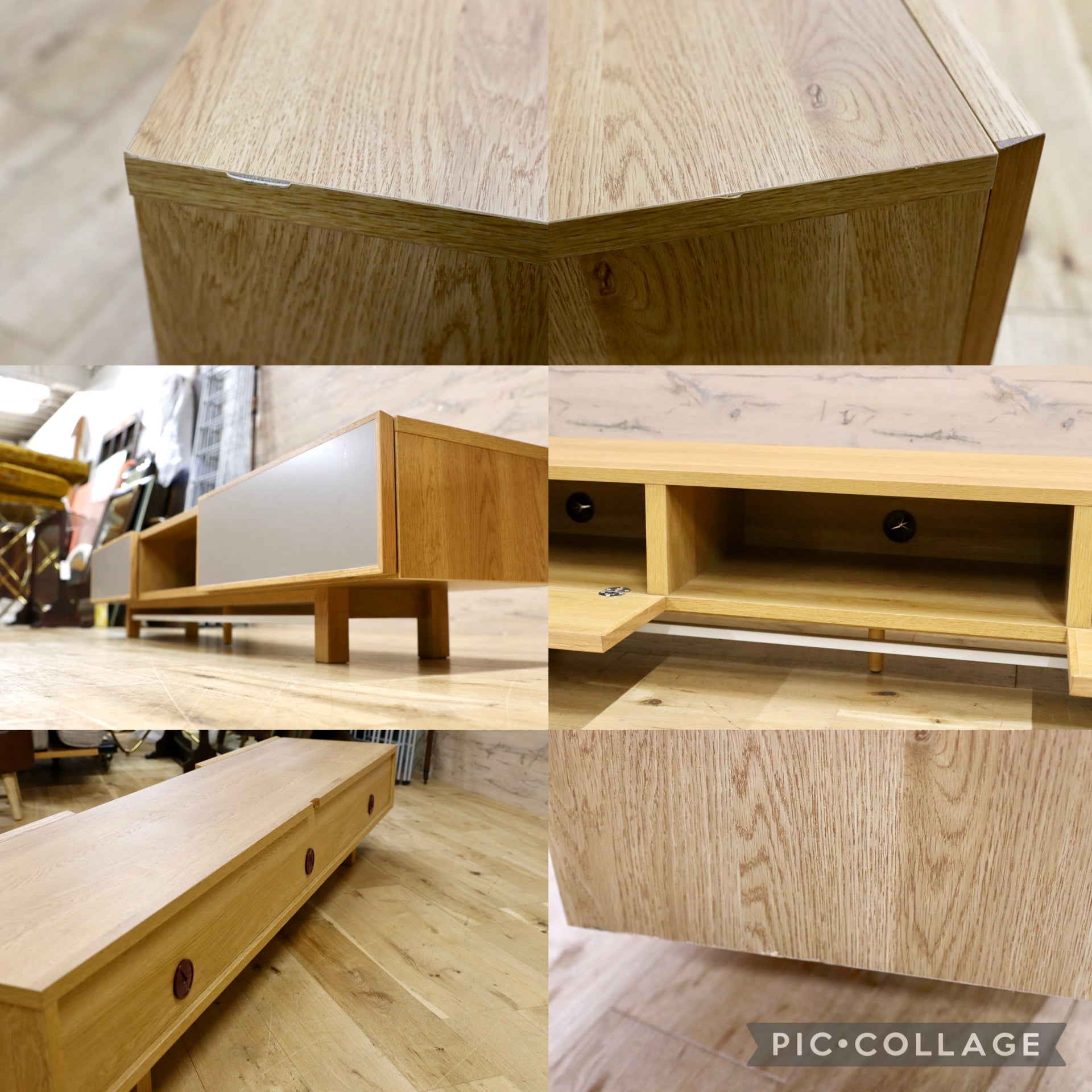 GMJS206◯SHIKI / 志岐家具 SHIKI テレビボード TVボード オーク材 大川家具 ナチュラル 定価約14万円 モデルルーム展示品