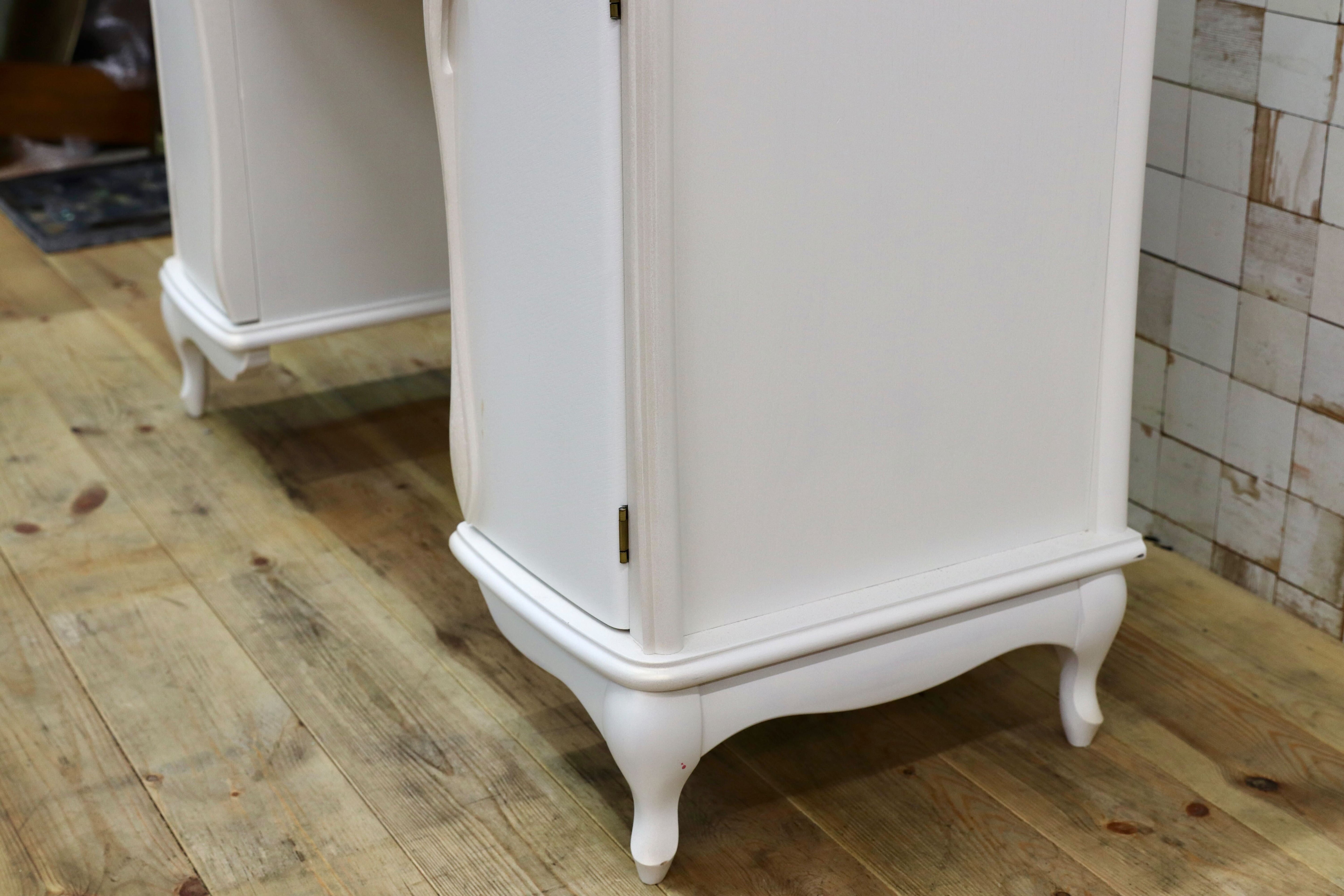 GMIS286○松永工房 Continue カンティーニュ ドレッサー 化粧台 鏡台 ホワイト シャビー エレガント IDC大塚家具