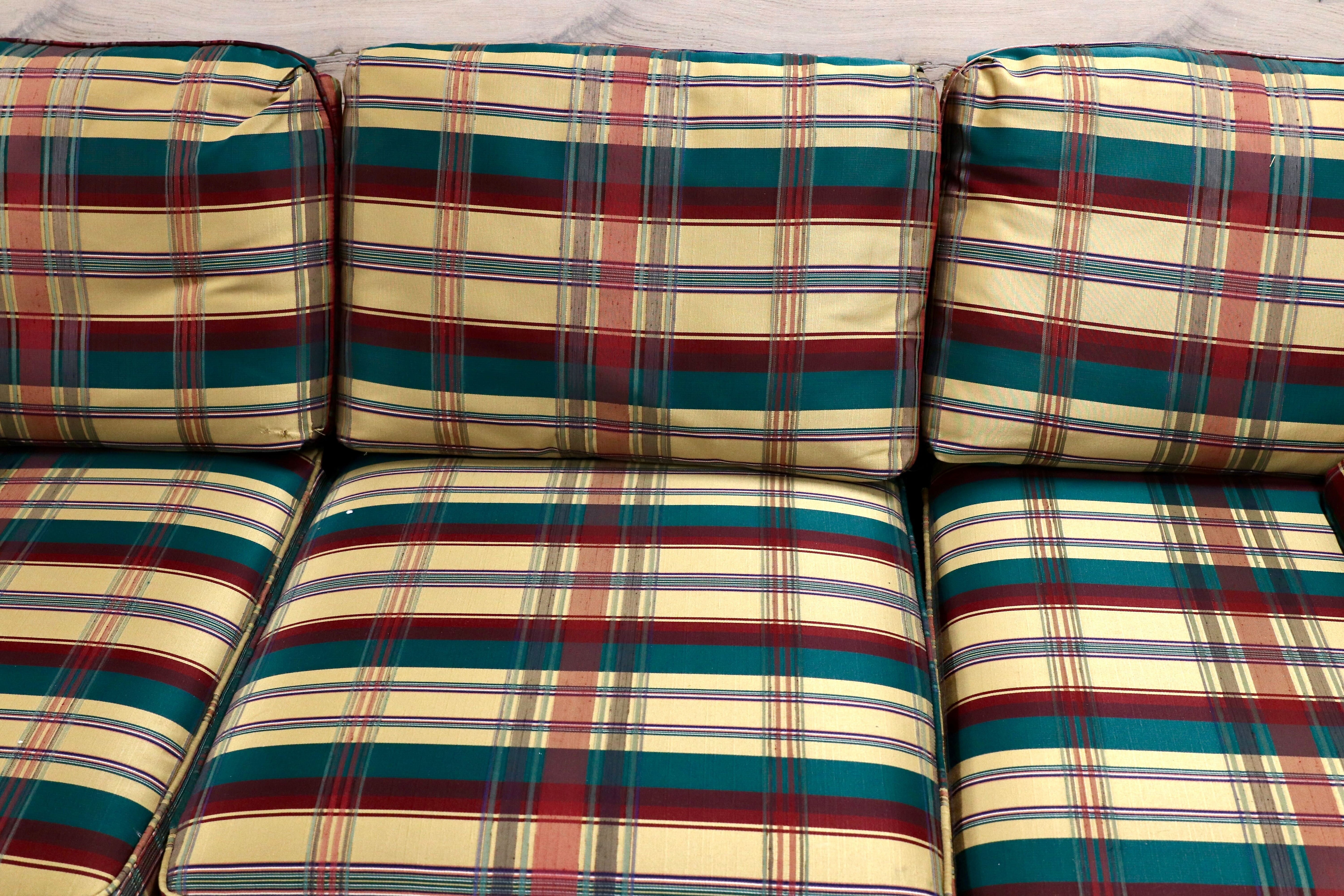 GMJH4○Heritage Furniture / ヘリテージファニチャー スリーパー タータンチェック アメリカンクラシック トラディショナル ヴィンテージ