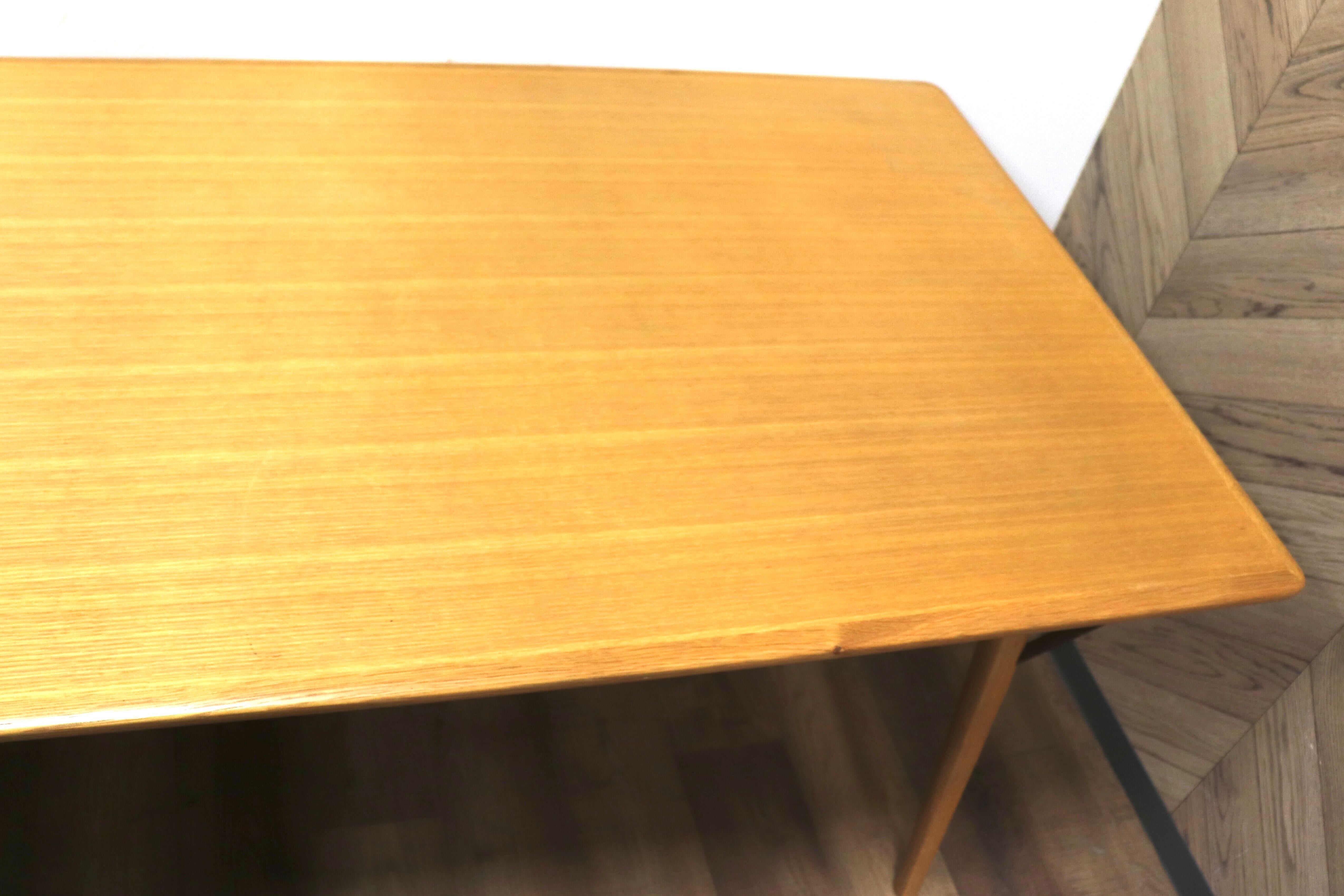 GMHN131○朝日木材加工 ダイニングテーブル 食卓テーブル 作業台 天然木 オーク材 ナチュラル シンプル 国産家具 美品