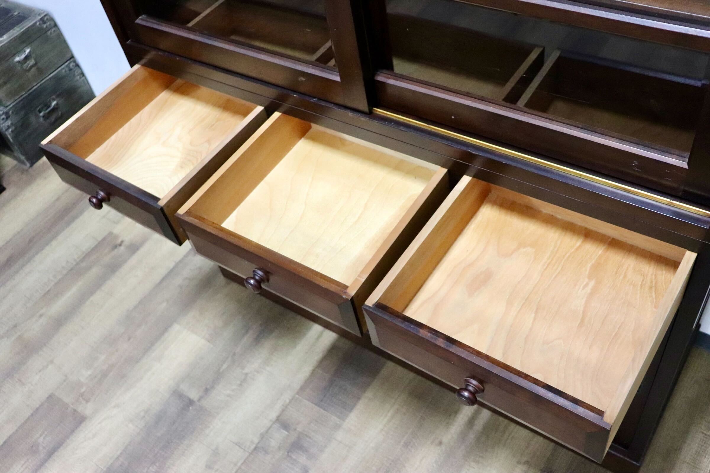 GMHS215A○松本民芸家具 K-3型 食器棚 飾り棚 水屋棚 収納棚 ミズメザクラ 無垢 古民家 和モダン レトロ アンティーク 定価約63万