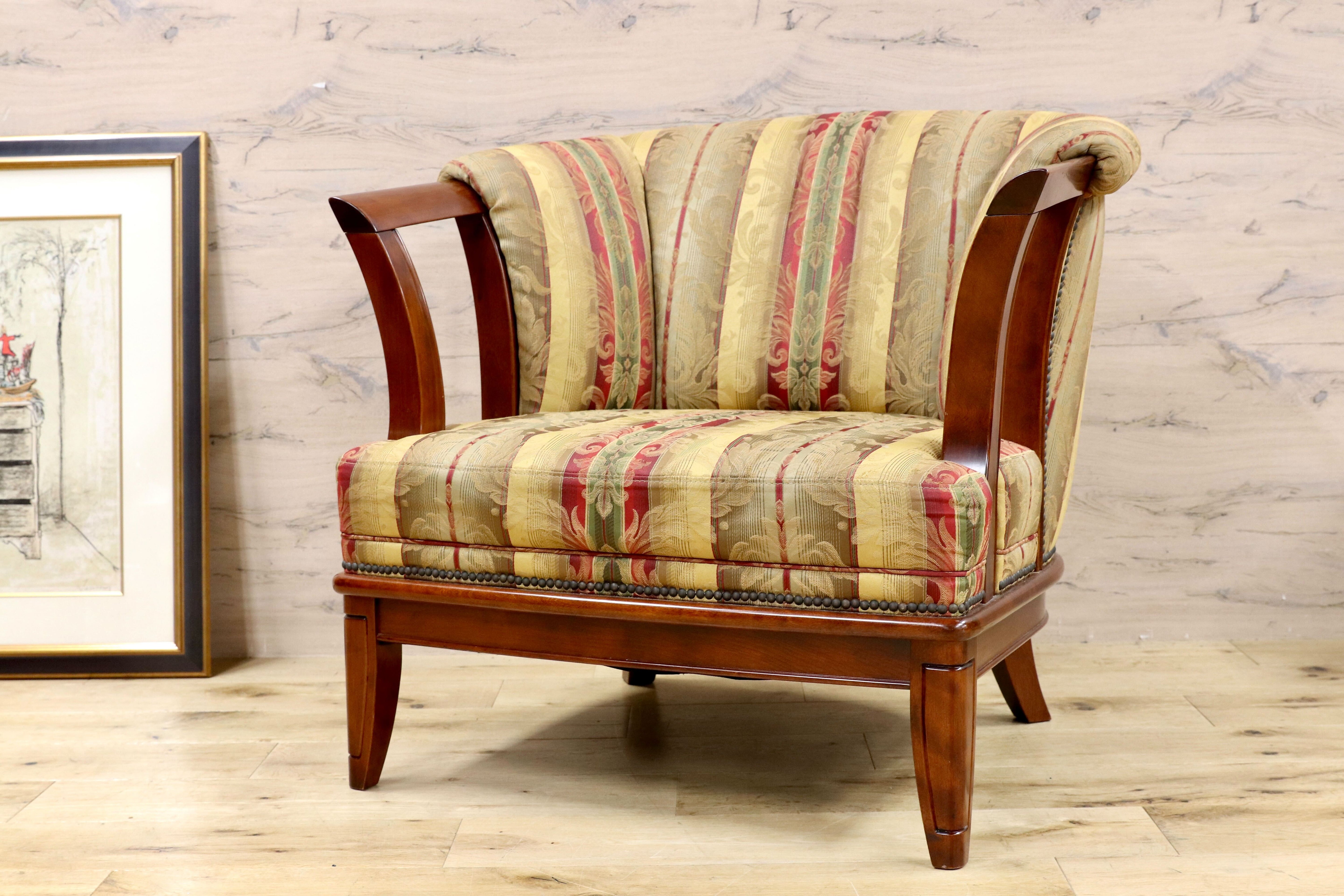 GMHS24A○モリシゲ / MORISHIGE 1人掛けソファ シングルソファ IDC大塚家具 ファブリック クラシック 検)ドレクセル マルニ