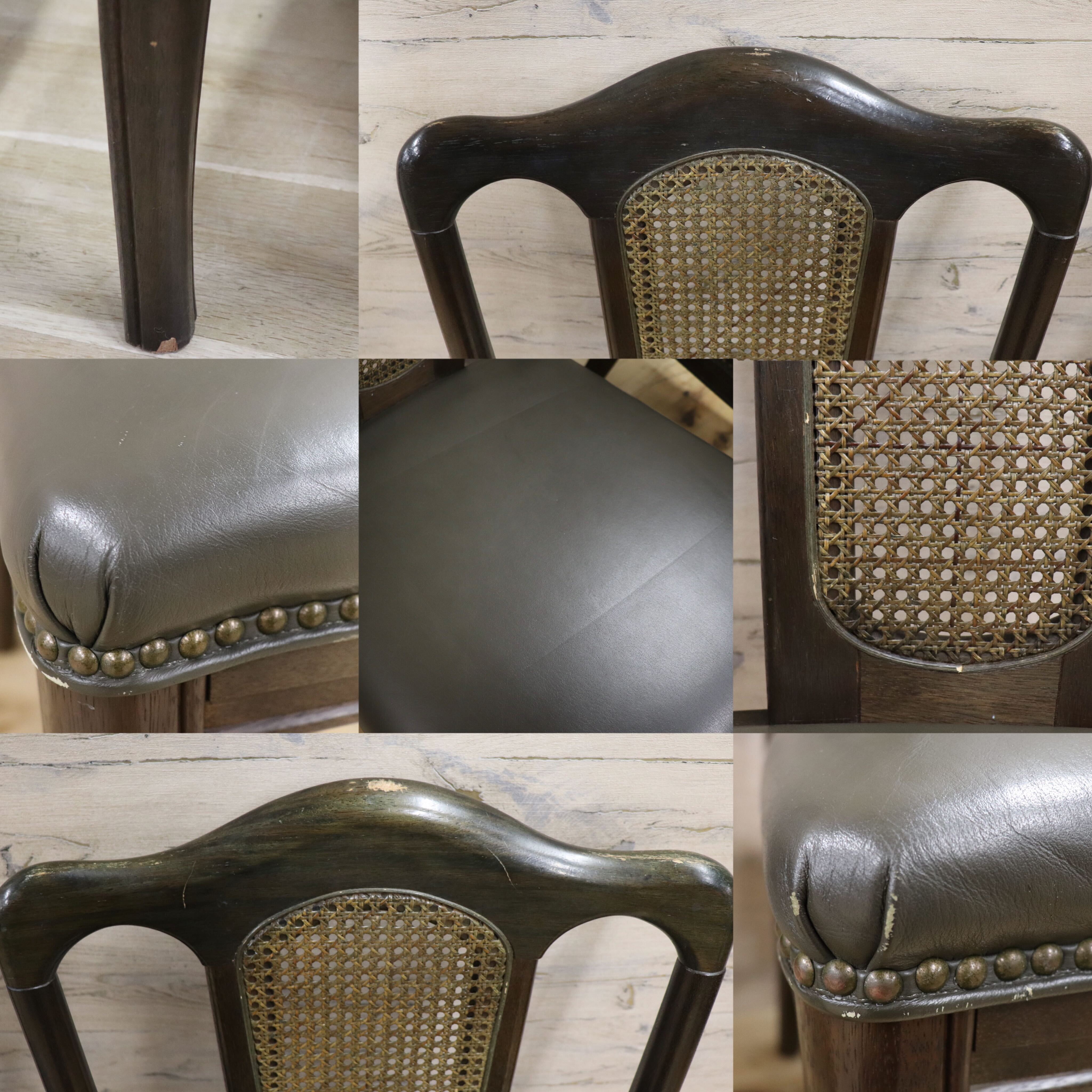 GMGN50C○maruni / マルニ ダイニングチェア 椅子 2脚セット ハイバックチェア 本革 レザー クラシック ヴィンテージ 定価約16万