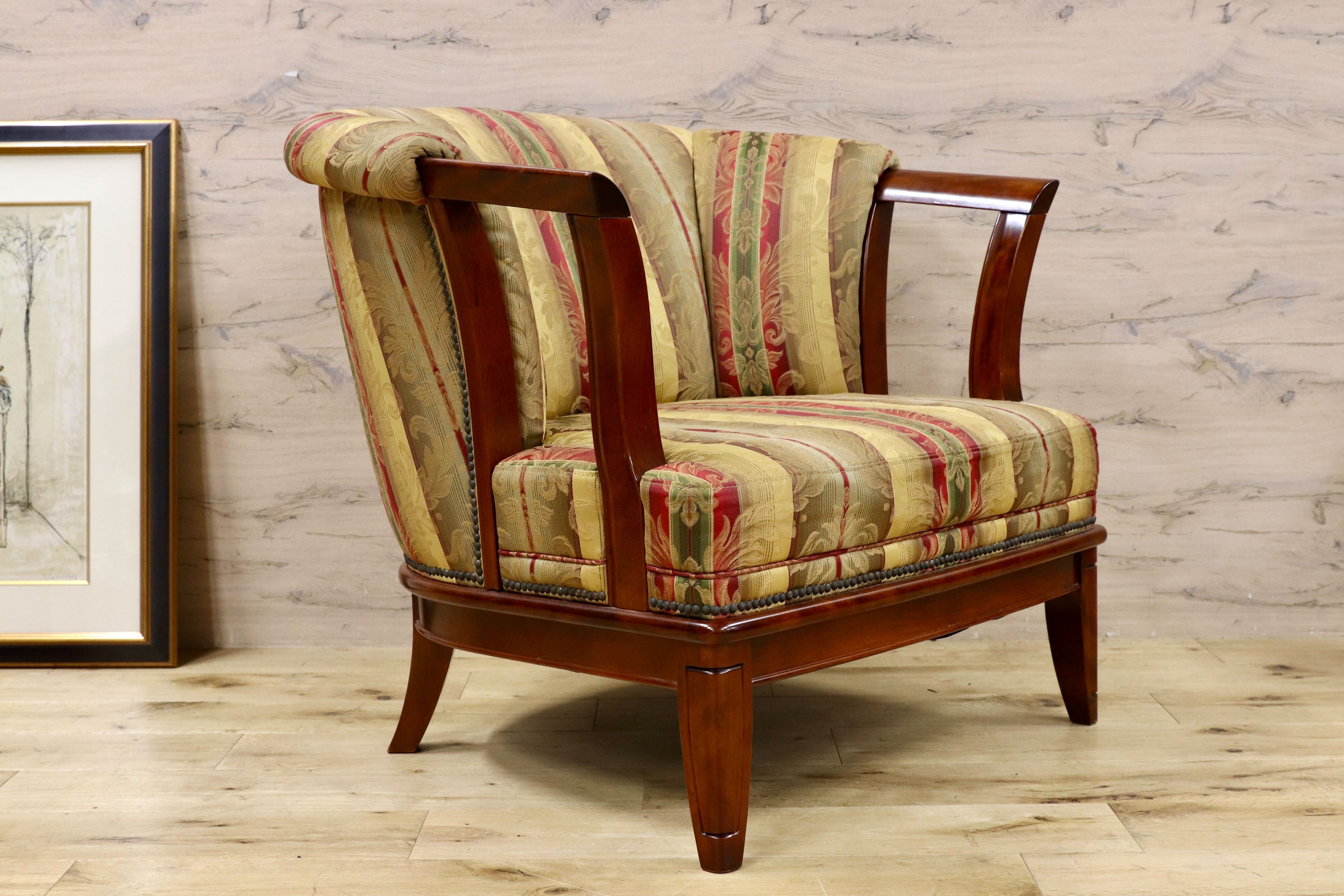 GMHS24A○モリシゲ / MORISHIGE 1人掛けソファ シングルソファ IDC大塚家具 ファブリック クラシック 検)ドレクセル マルニ