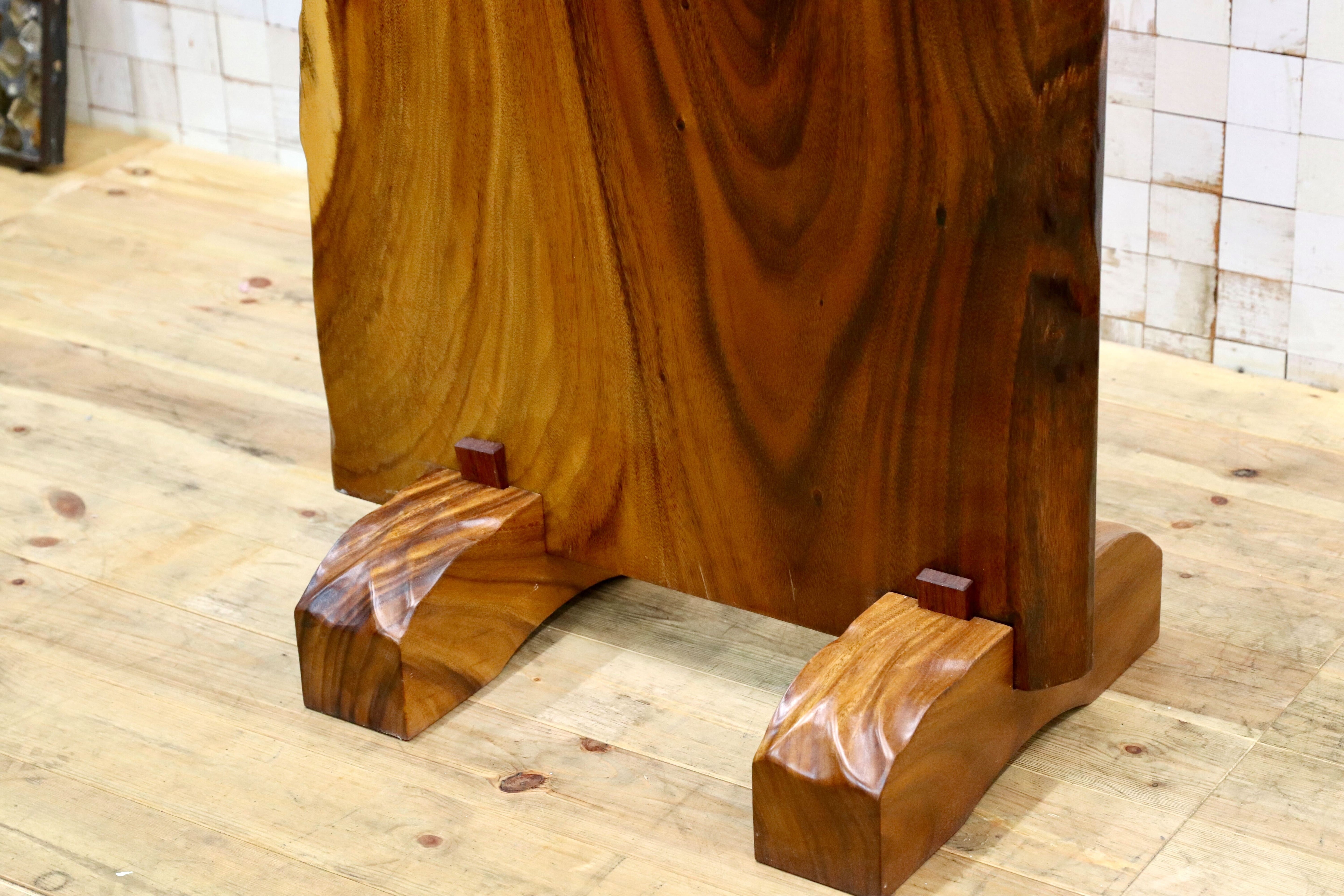 GMIK546○モンキーポッド 衝立 オブジェ 和モダン 仕切り板 玄関飾り 無垢 一枚板 客間 応接