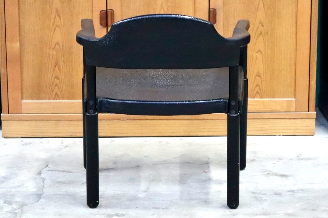 GMIS471L○レオナルド アームチェア ブラック スイス デザイナーズ家具 チェア 椅子 INTER-DECOR取扱い 検)Cassina Strassle Collection