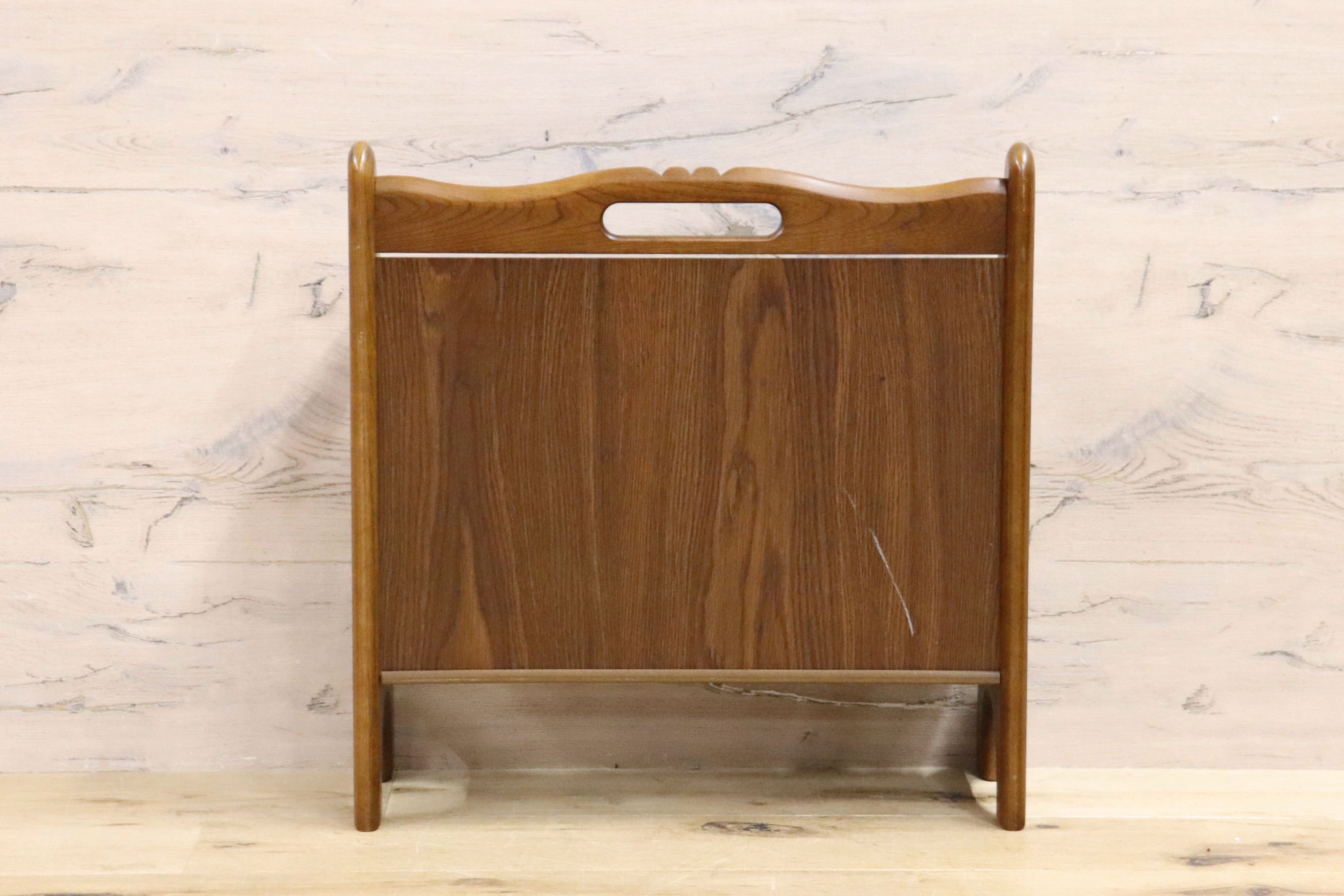 GMGK436○karimoku / カリモク コロニアル マガジンラック スリッパラック 雑誌入れ 収納 木製 ラタン