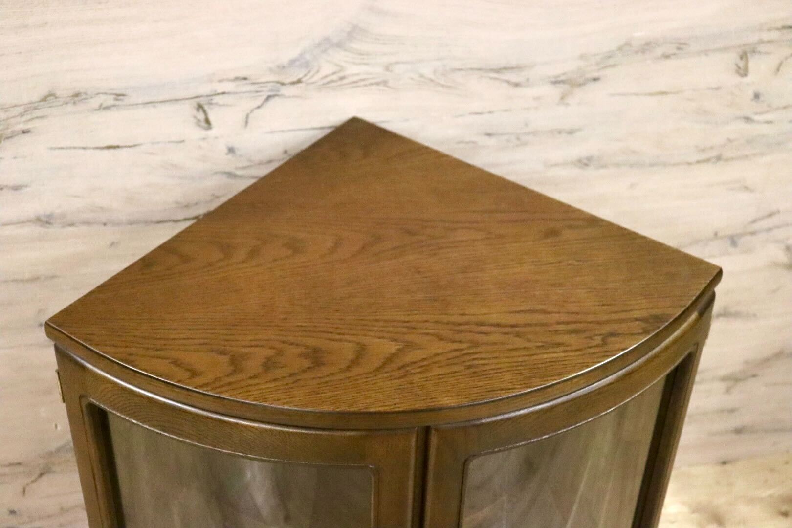 GMHS153○karimoku / カリモク QS5125 コーナーボード コーナーキャビネット 飾り棚 リビング収納 オーク材 国産家具