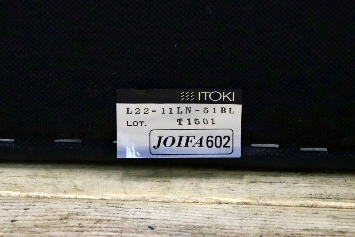 GMJH381B〇ITOKI / イトーキ 本革 1人掛けソファ シングルソファ ブラック 木製アームチェア 応接家具