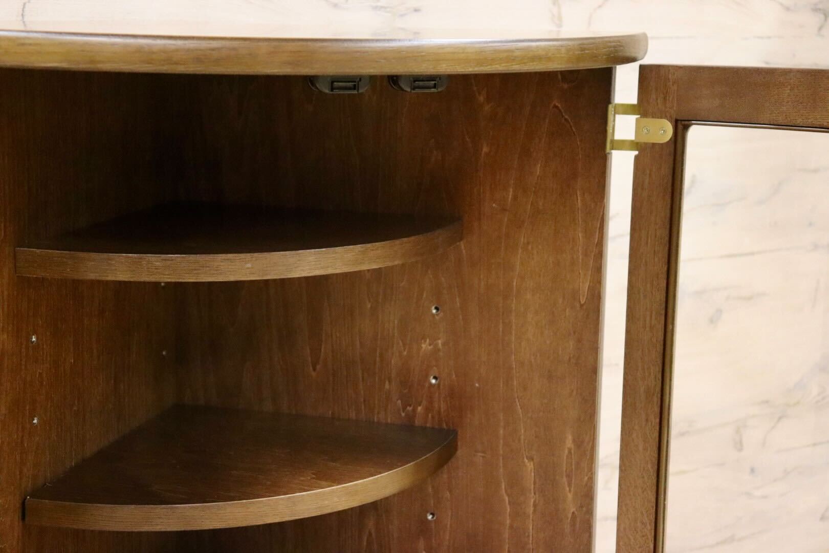 GMHS153○karimoku / カリモク QS5125 コーナーボード コーナーキャビネット 飾り棚 リビング収納 オーク材 国産家具