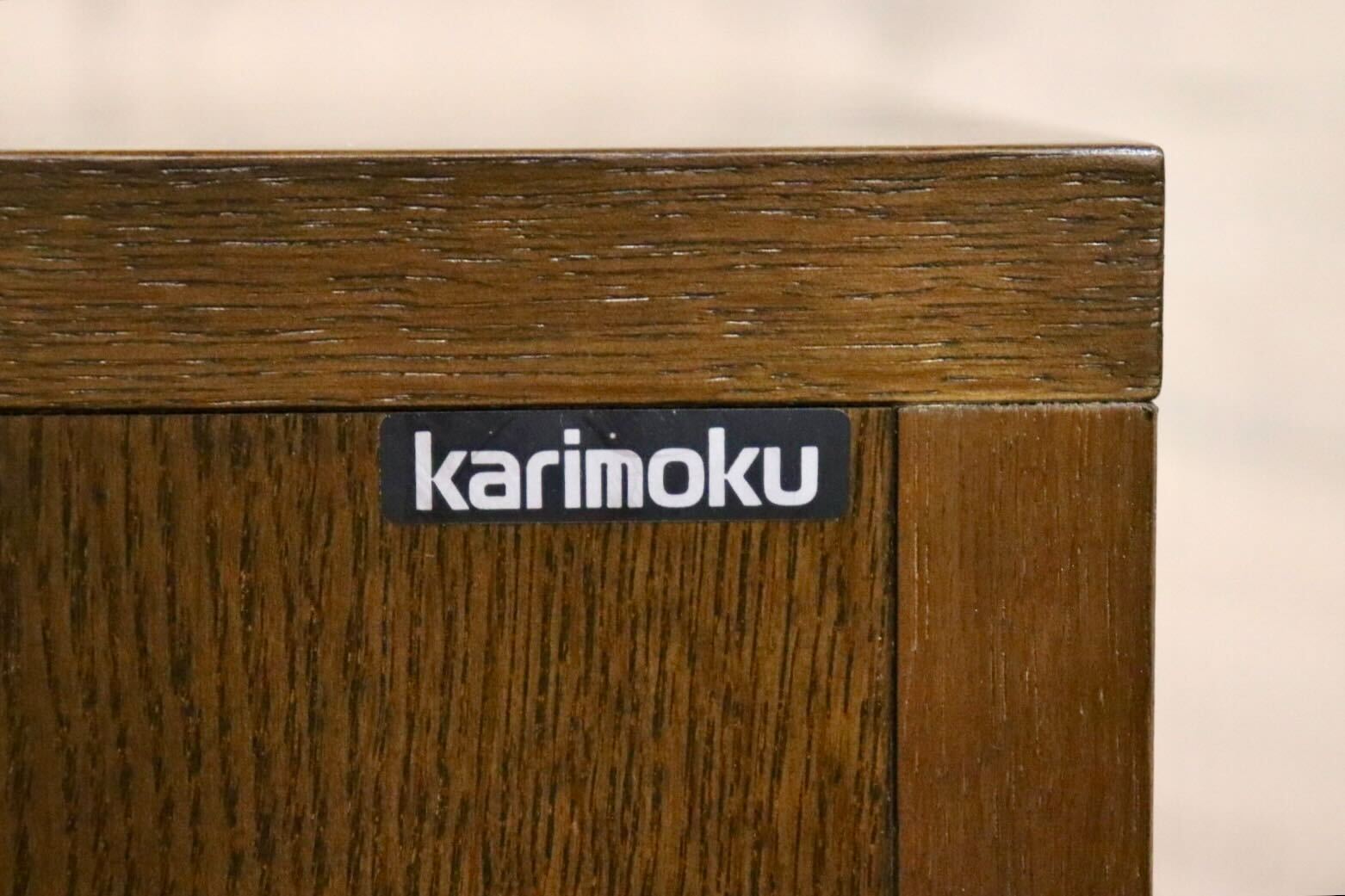 GMHS153○karimoku / カリモク QS5125 コーナーボード コーナーキャビネット 飾り棚 リビング収納 オーク材 国産家具