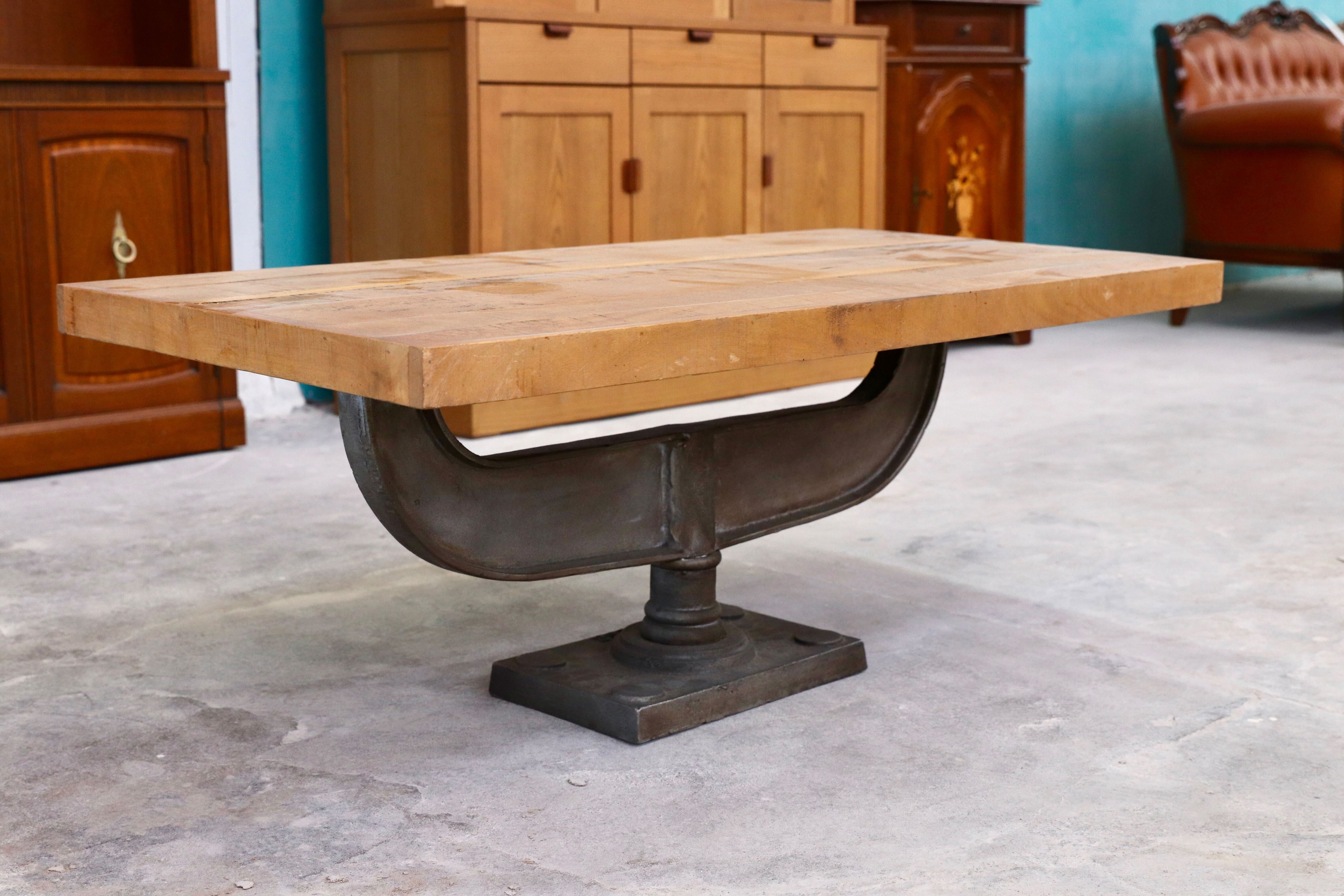 GMHK482A○インダストリアル 工業系 センターテーブル リビングテーブル アイアン 古木 コーヒーテーブル カフェ 店舗什器 アンティーク