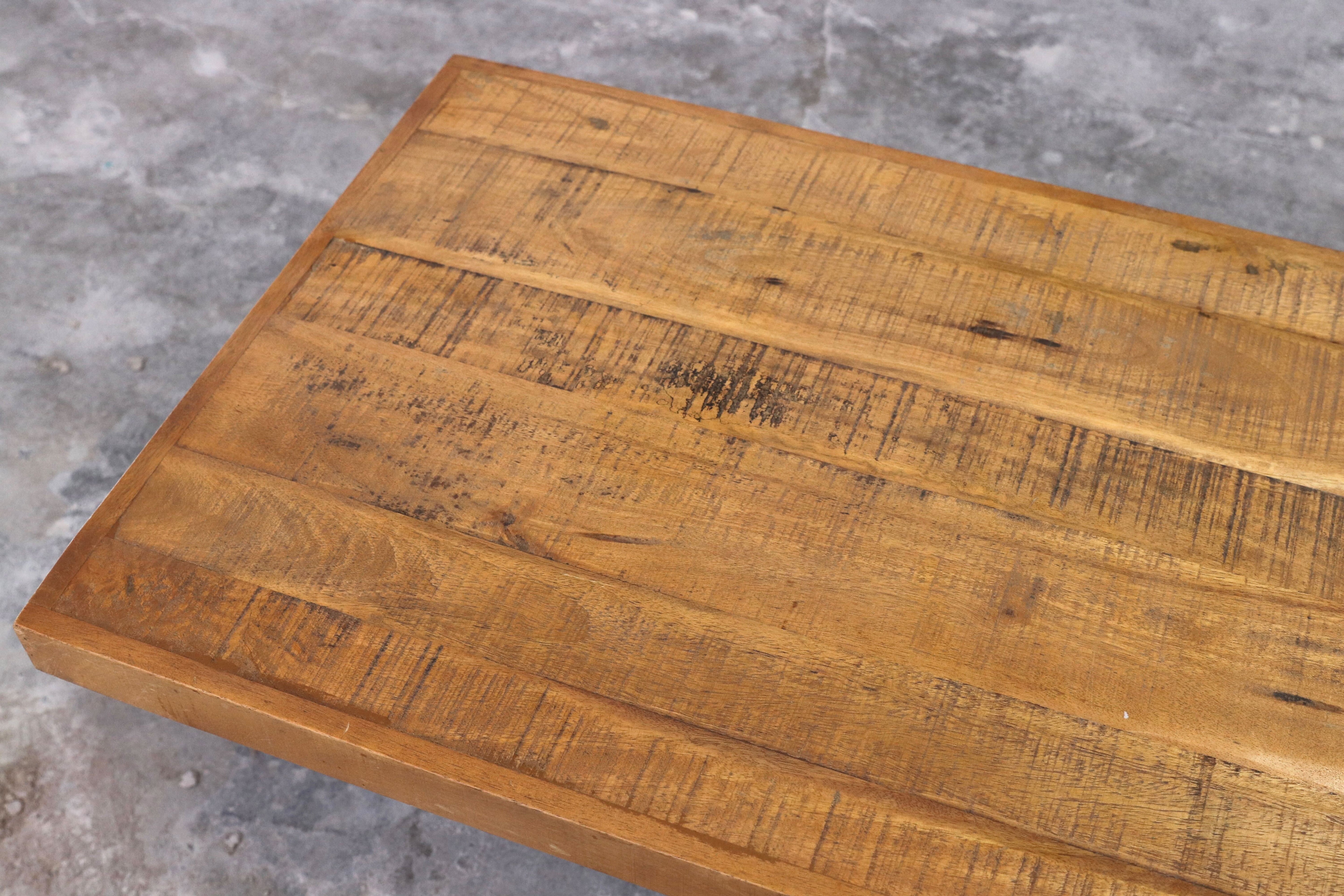 GMHK482A○インダストリアル 工業系 センターテーブル リビングテーブル アイアン 古木 コーヒーテーブル カフェ 店舗什器 アンティーク