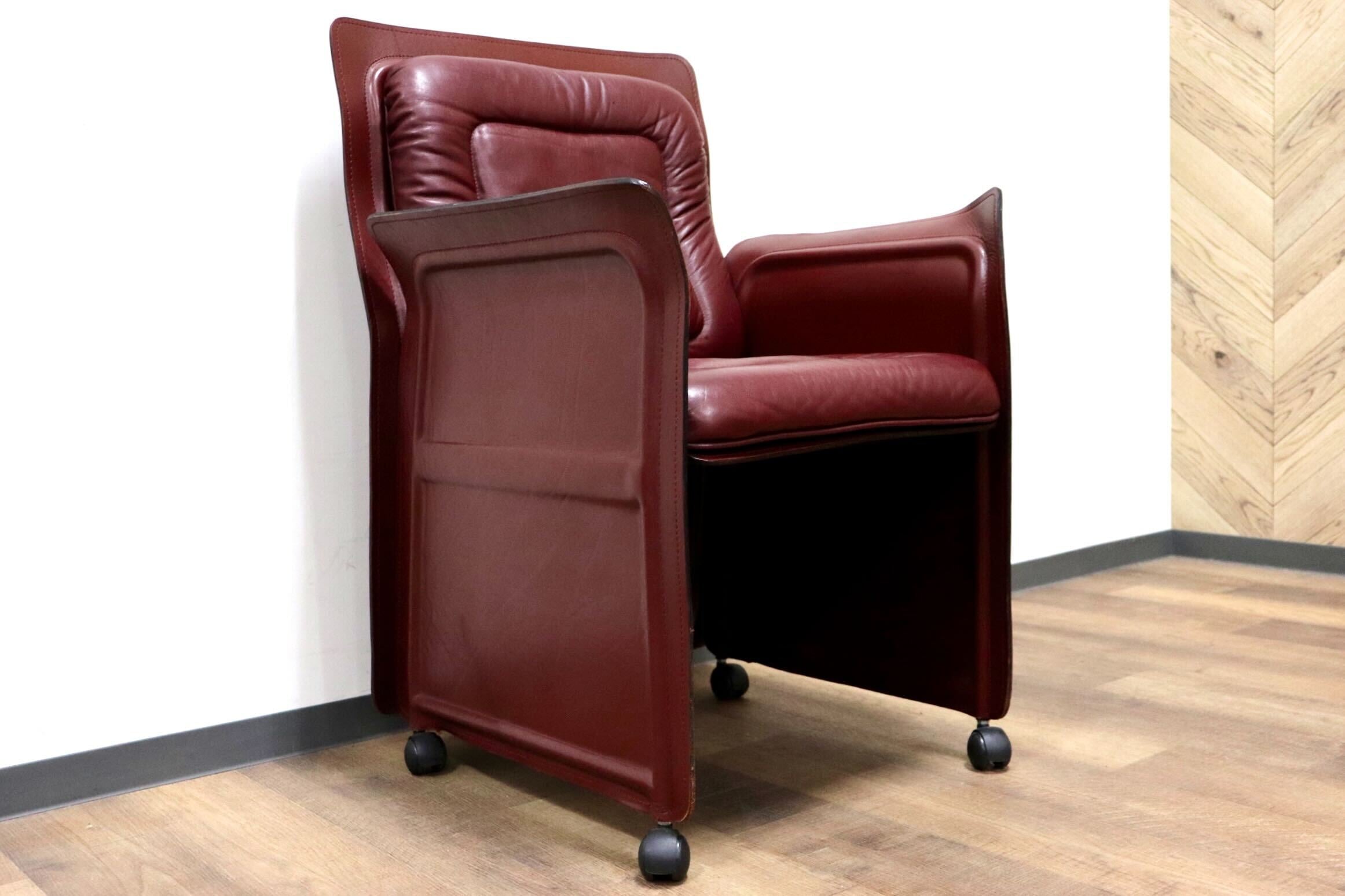 GMGK540D○i4Mariani / クアトロマリアーニ メトーラ イタリア製 ラウンジチェア エグゼクティブチェア 総革 約33万 検)カッシーナ B&B