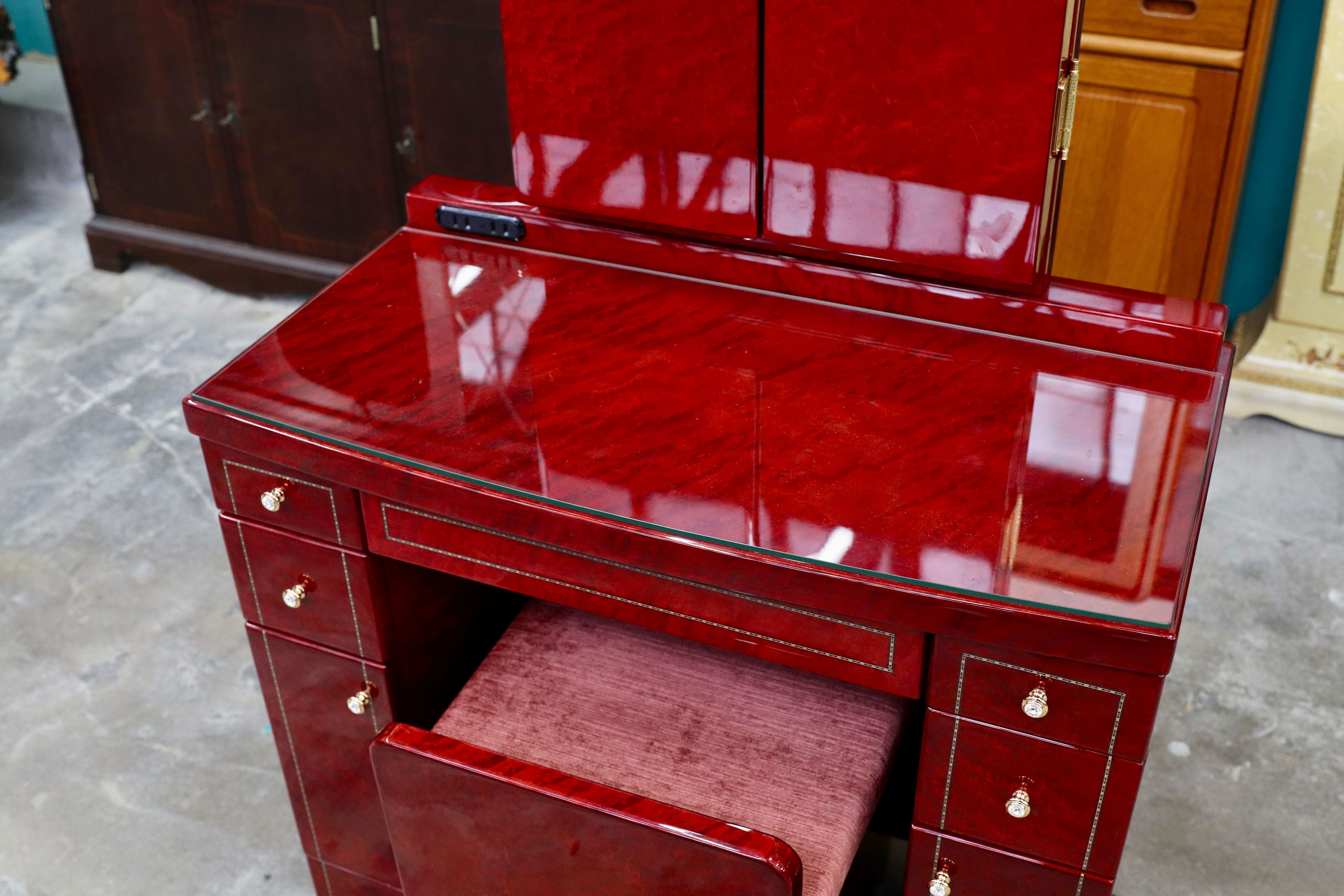 GMIK549○ドレッサー 三面鏡 化粧台 クラシック エレガント 高級家具 美品 検)松田三郎商店 北谷家具