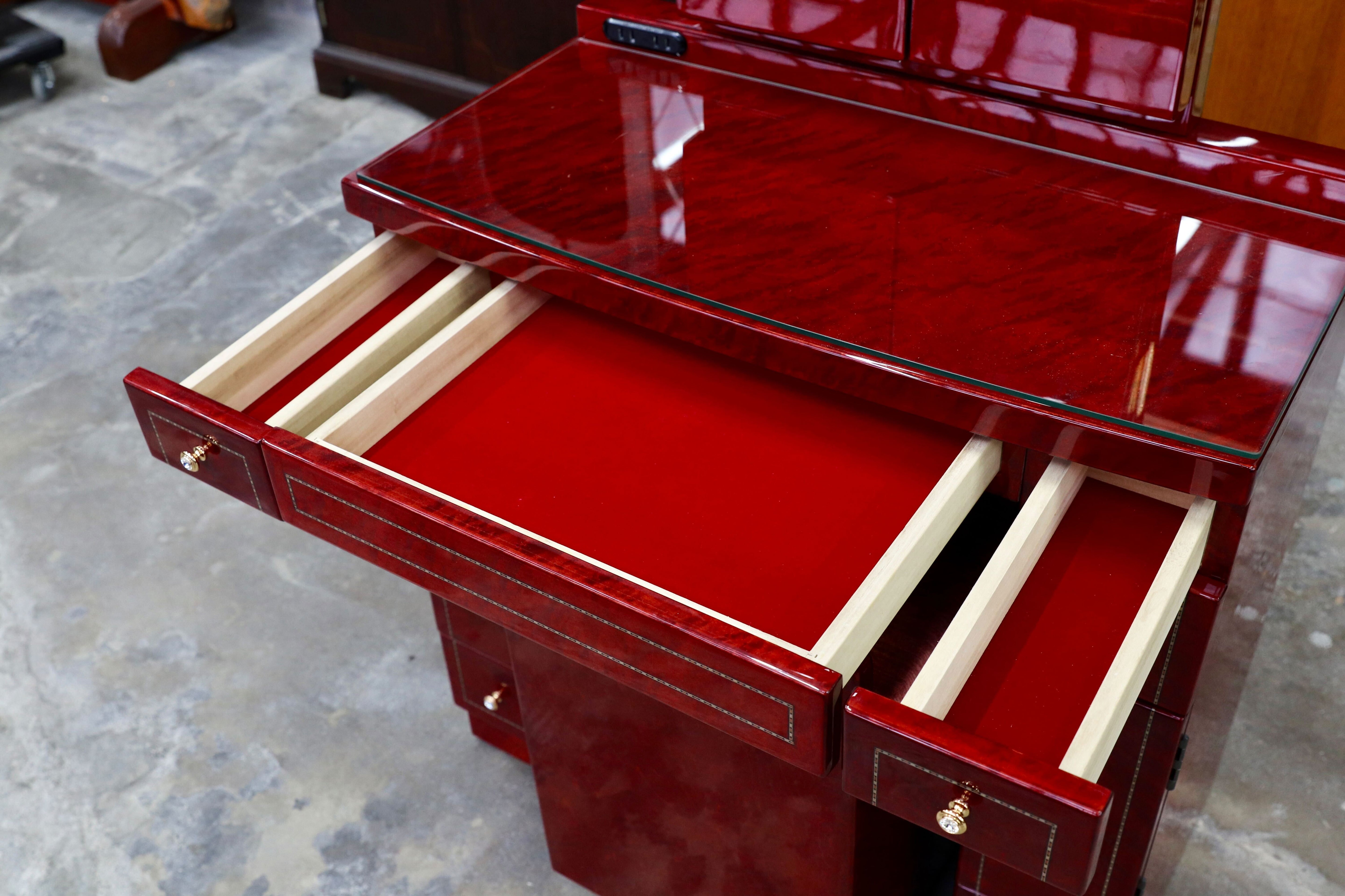 GMIK549○ドレッサー 三面鏡 化粧台 クラシック エレガント 高級家具 美品 検)松田三郎商店 北谷家具