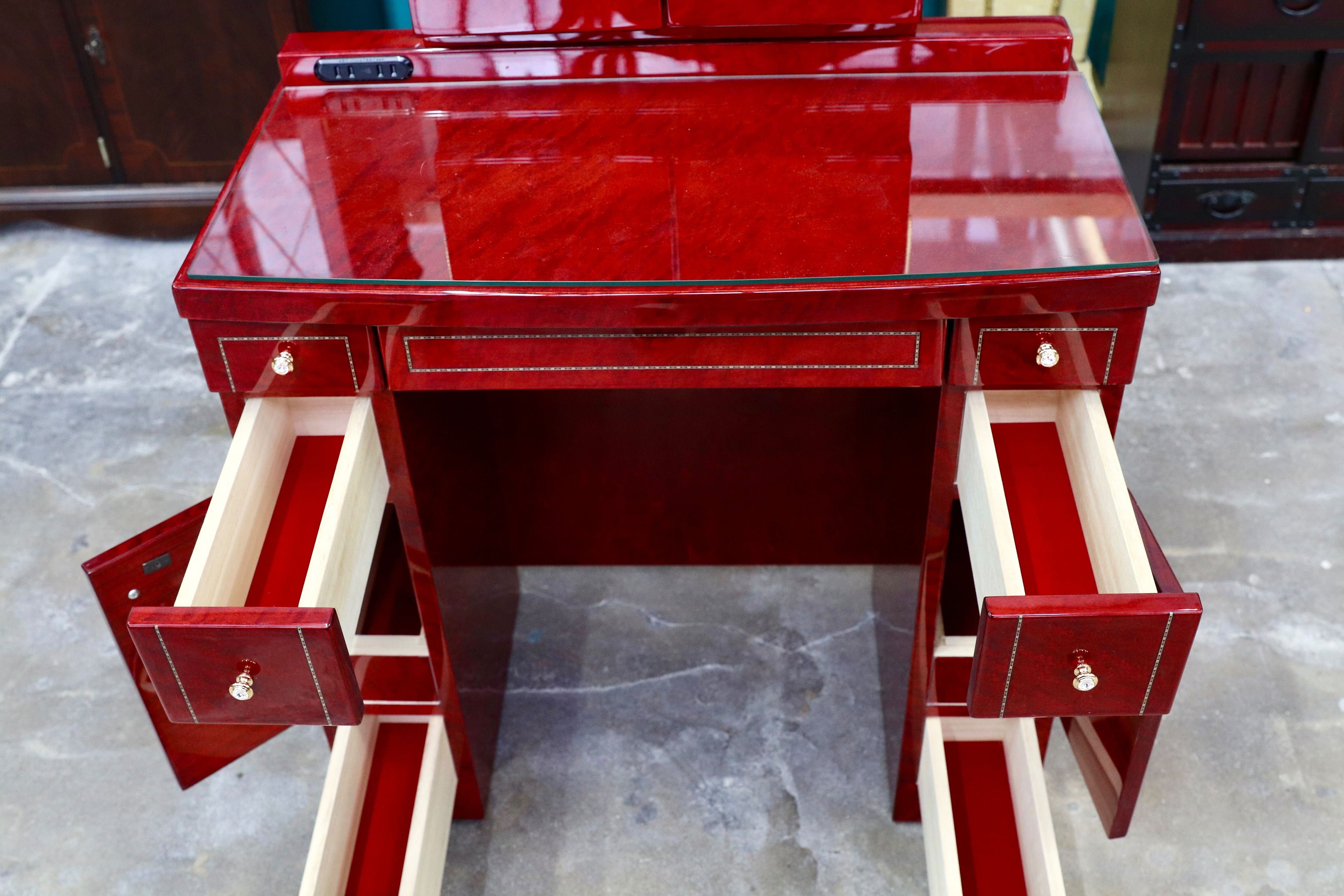 GMIK549○ドレッサー 三面鏡 化粧台 クラシック エレガント 高級家具 美品 検)松田三郎商店 北谷家具