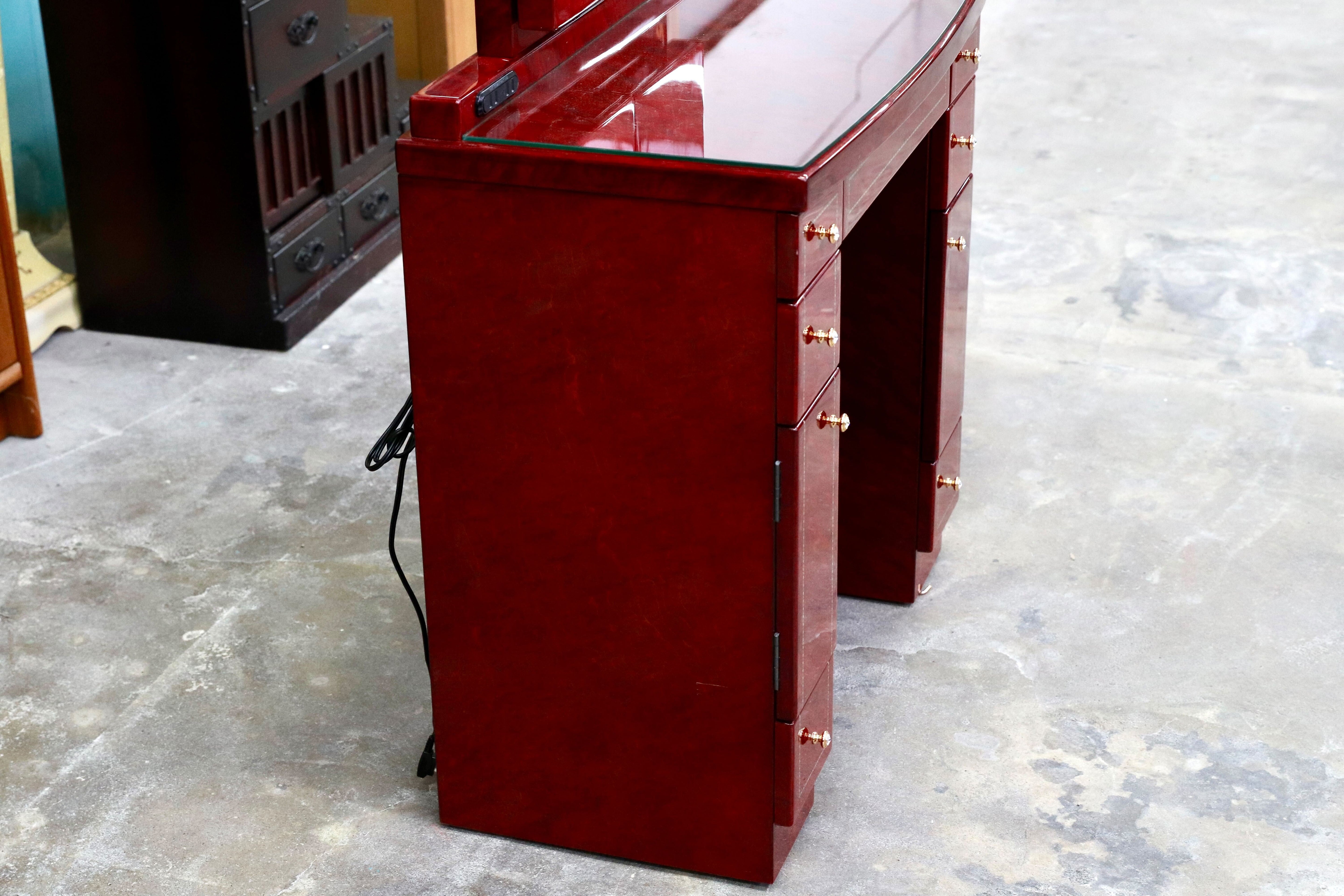 GMIK549○ドレッサー 三面鏡 化粧台 クラシック エレガント 高級家具 美品 検)松田三郎商店 北谷家具