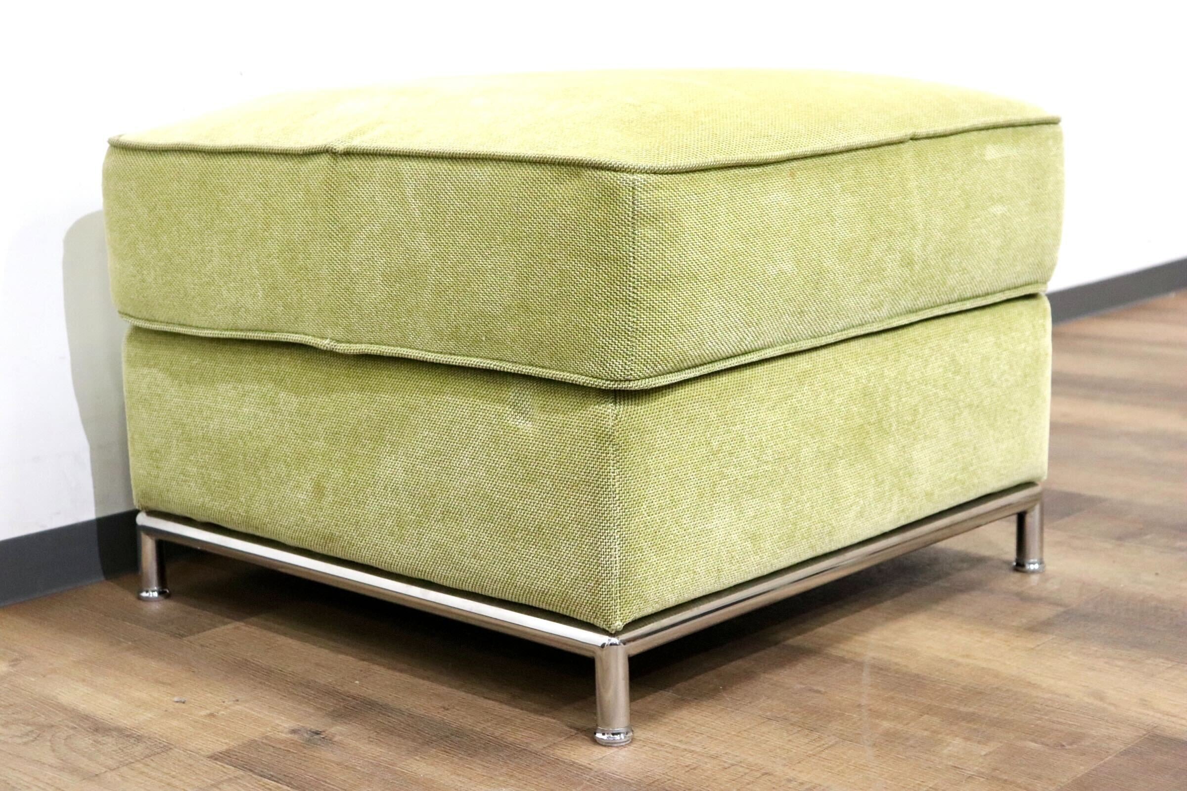 GMHN312○Crastina / クラスティーナ ULTIMA ウルティマ オットマン フットスツール ファブリック モダン 定価約4.7万 モデルルーム展示品