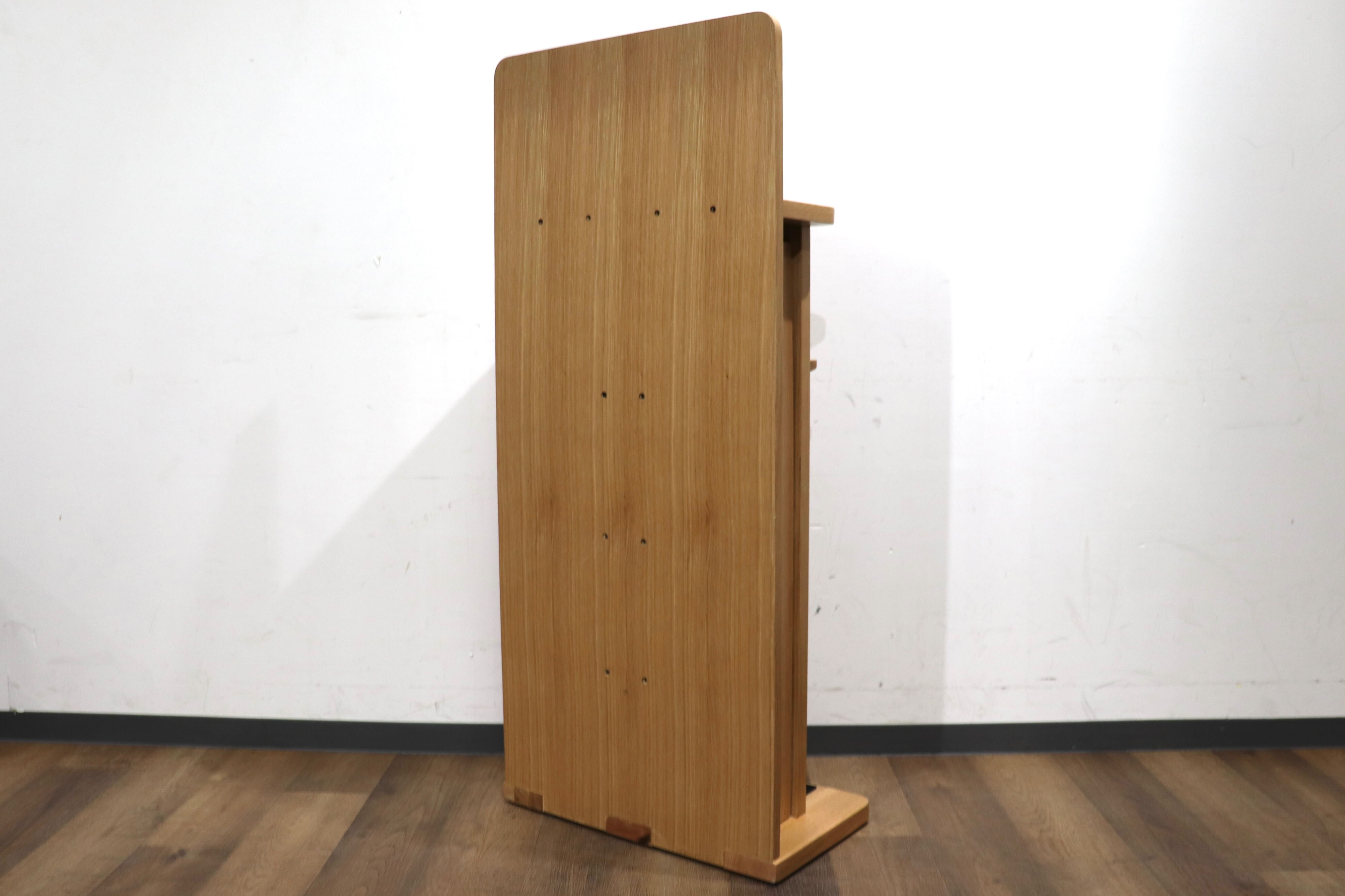 GMHN284A○森明商店 Kireidana Smart-w アルコール消毒スタンド フットペダル 親子両用 オーク材 ナチュラル ホテル オフィス 定価約7.6万