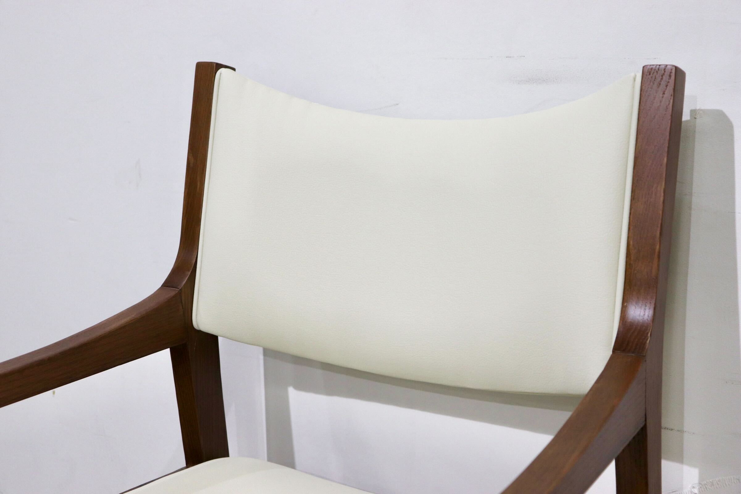 GMHN283H○MARGINAL / マージナル Chess MCH-200 ダイニングチェア アームチェア 椅子 チェア ホワイト シンプル 合皮 北欧スタイル 在庫品