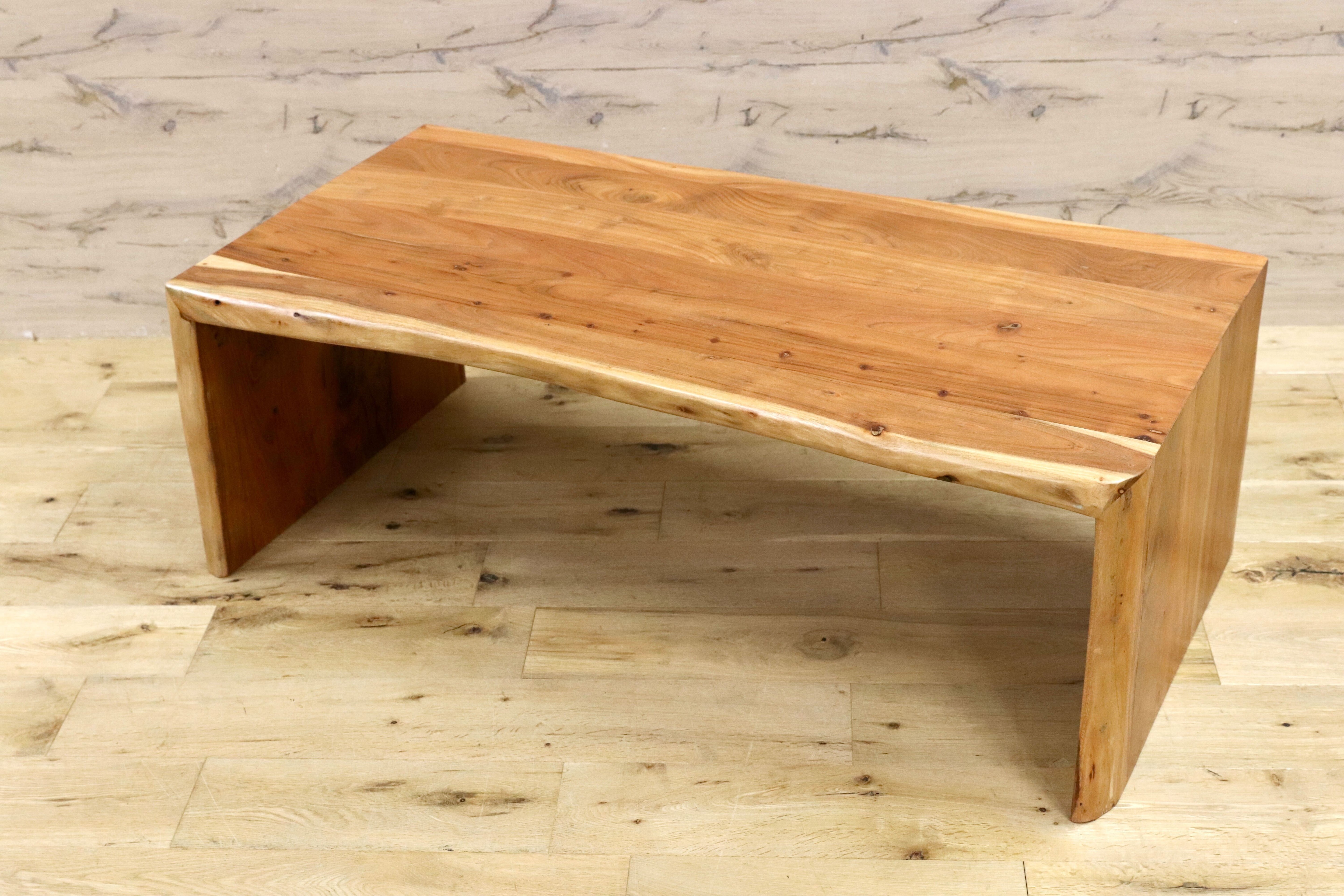 GMIK107○アカシア材 センターテーブル リビングテーブル コーヒーテーブル 木製 無垢 カントリー