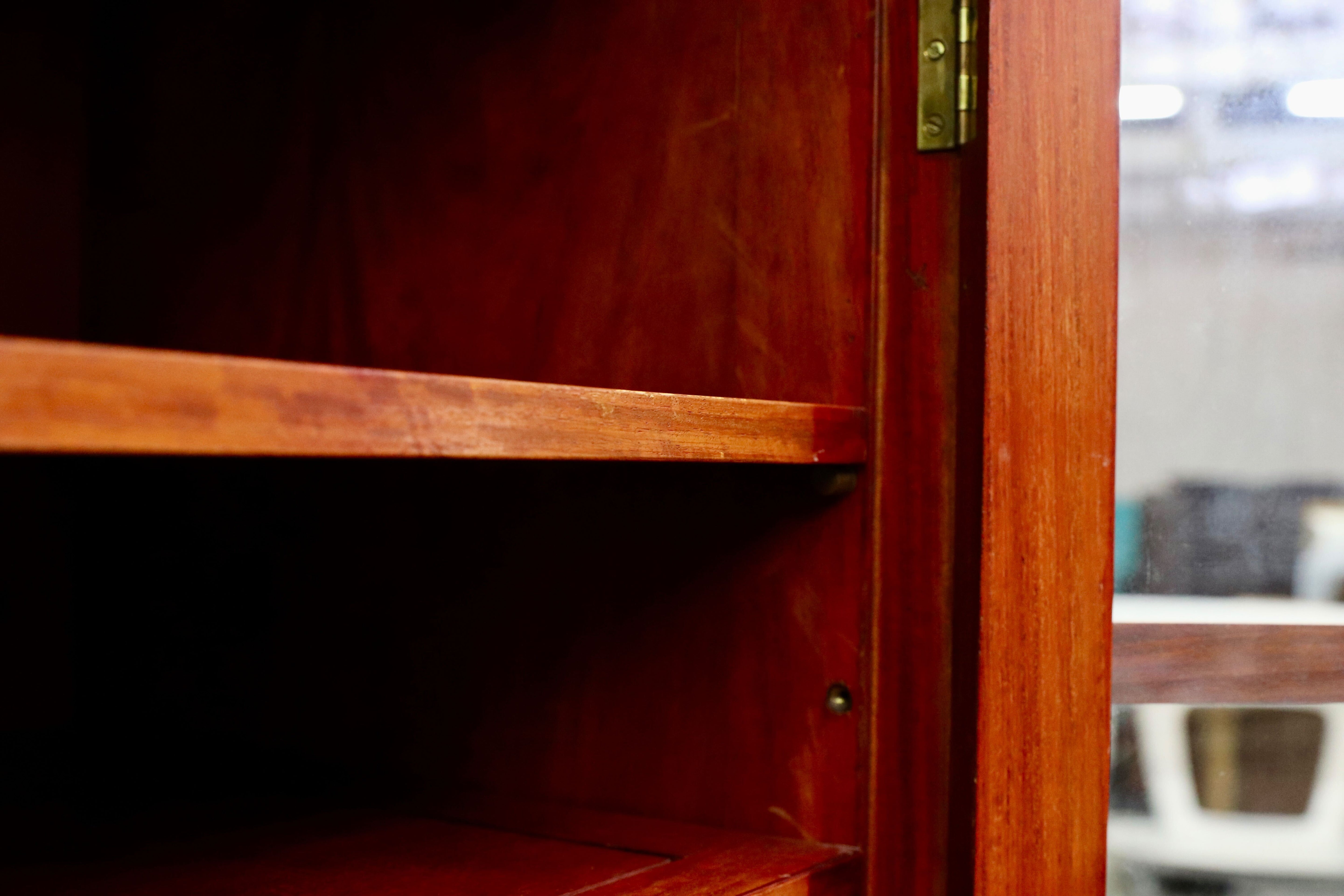 GMIS287○中国美術 唐木家具 高級家具 本棚 書棚 飾り棚 キャビネット ブックキャビネット 書斎 棚 民藝 アンティーク