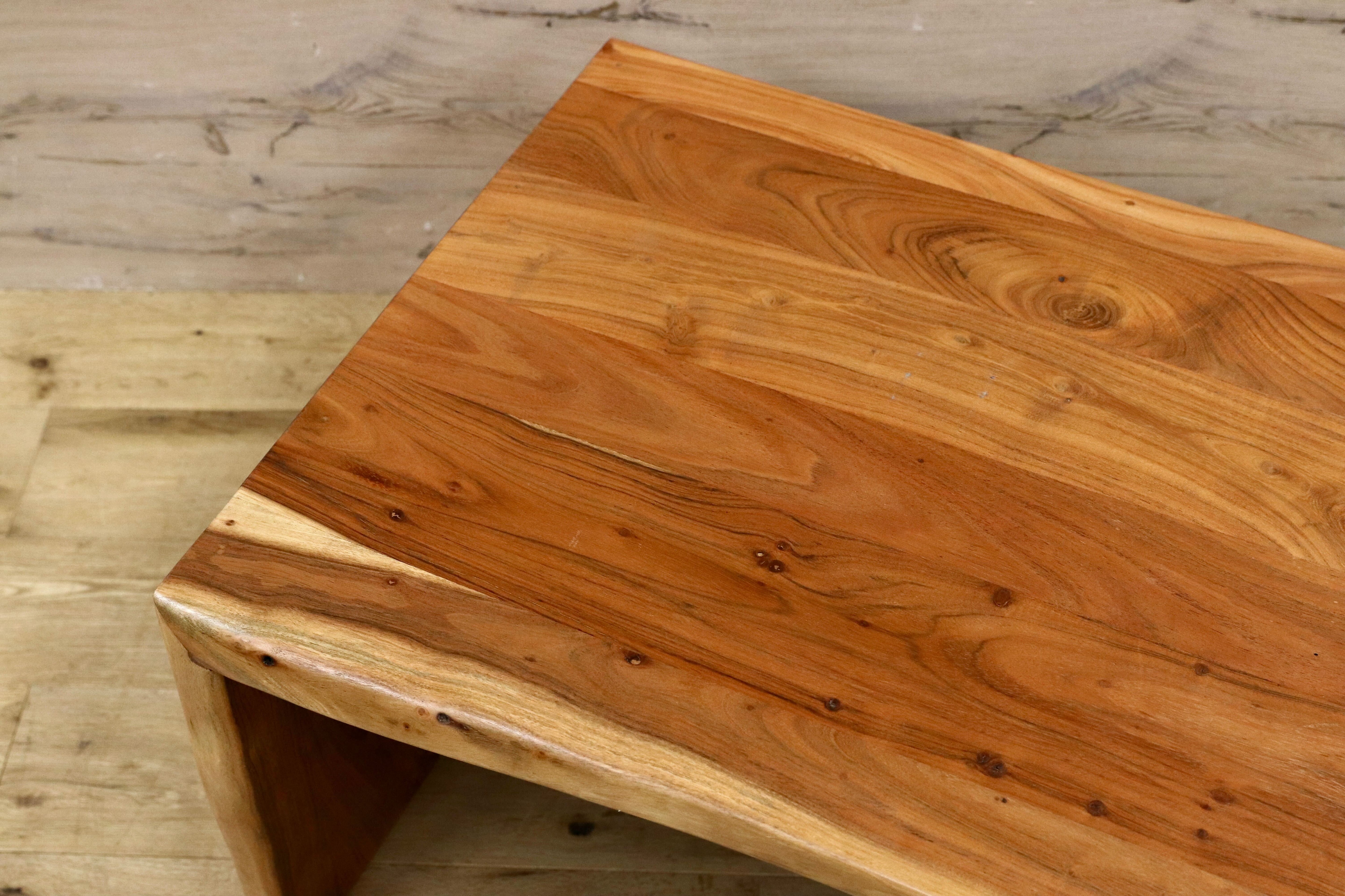 GMIK107○アカシア材 センターテーブル リビングテーブル コーヒーテーブル 木製 無垢 カントリー